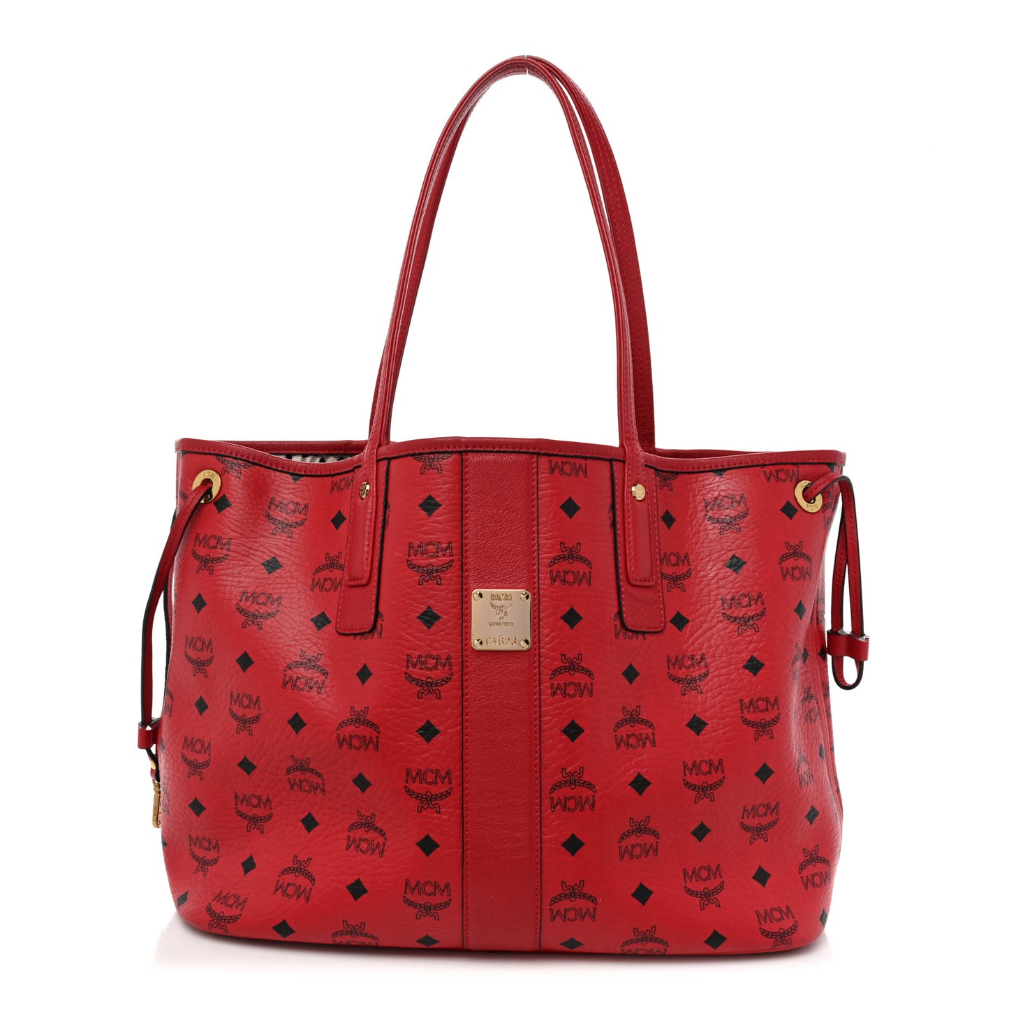 Visetos Medium Liz Reversible Shopper Tote Ruby Red