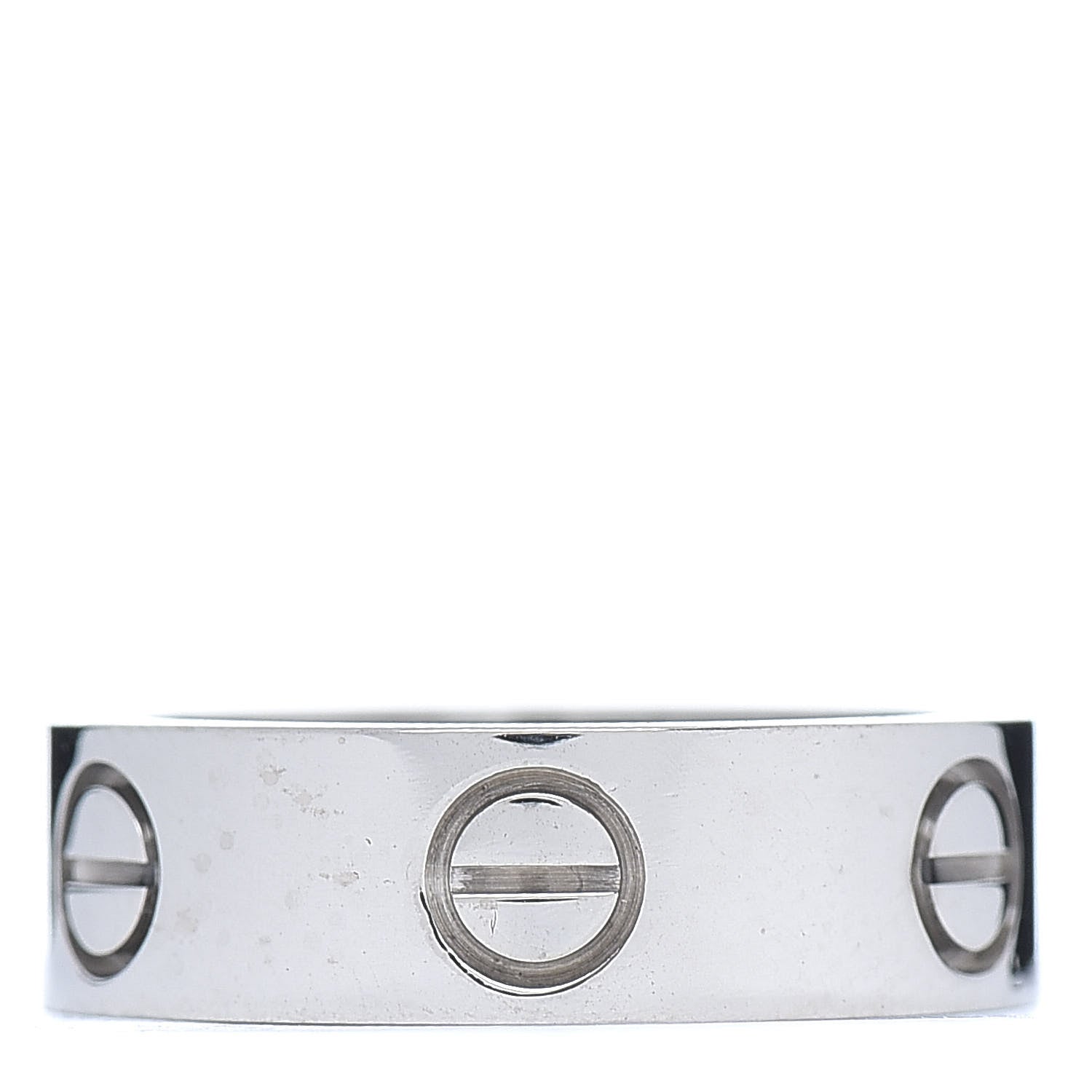 Cartier 18K White Gold 5.5mm LOVE Ring 50 5.25 3 of 4