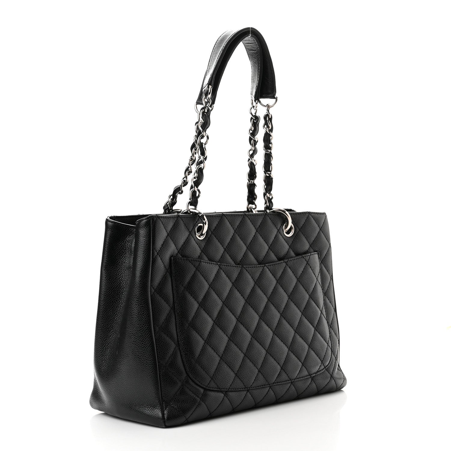 Chanel Caviar Quilted Grand Shopping Tote GST Black 3 of 9