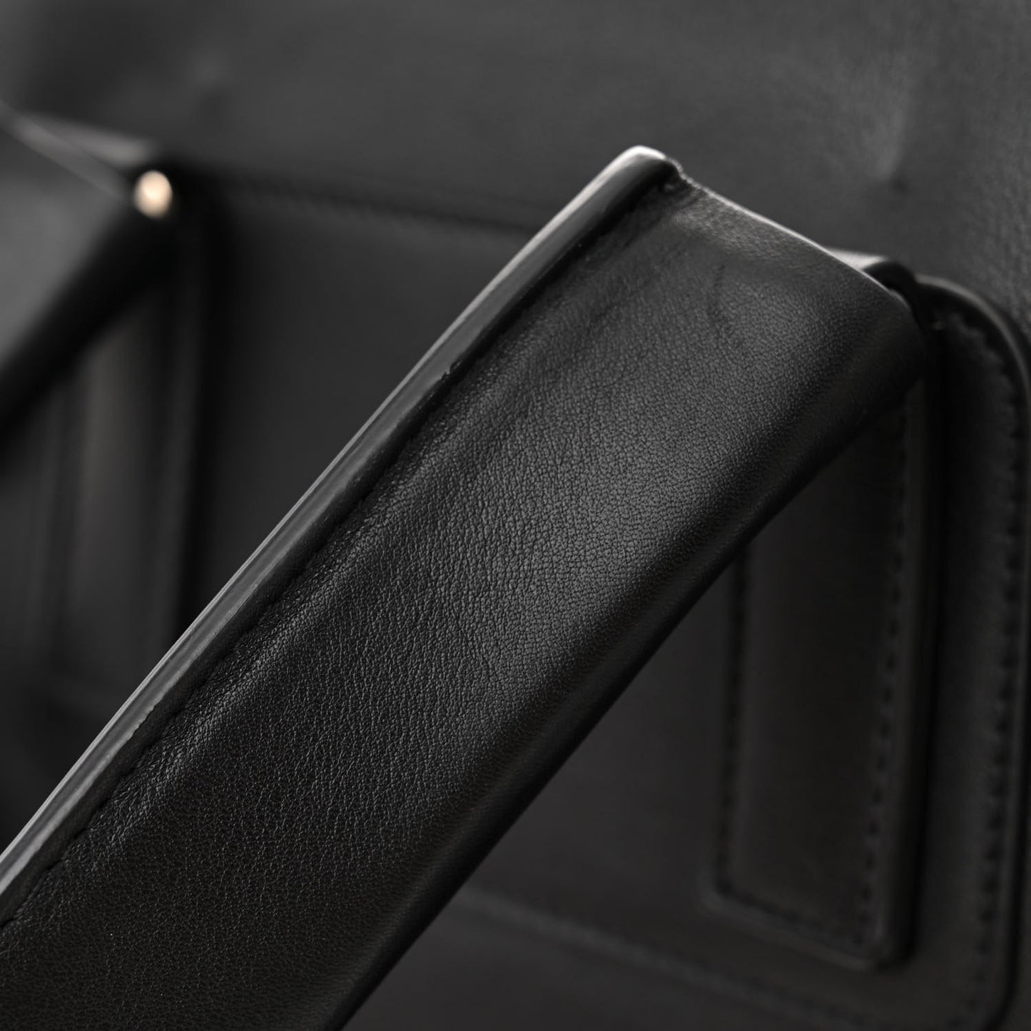 Calfskin Small Pandora Pure Flap Bag Black White