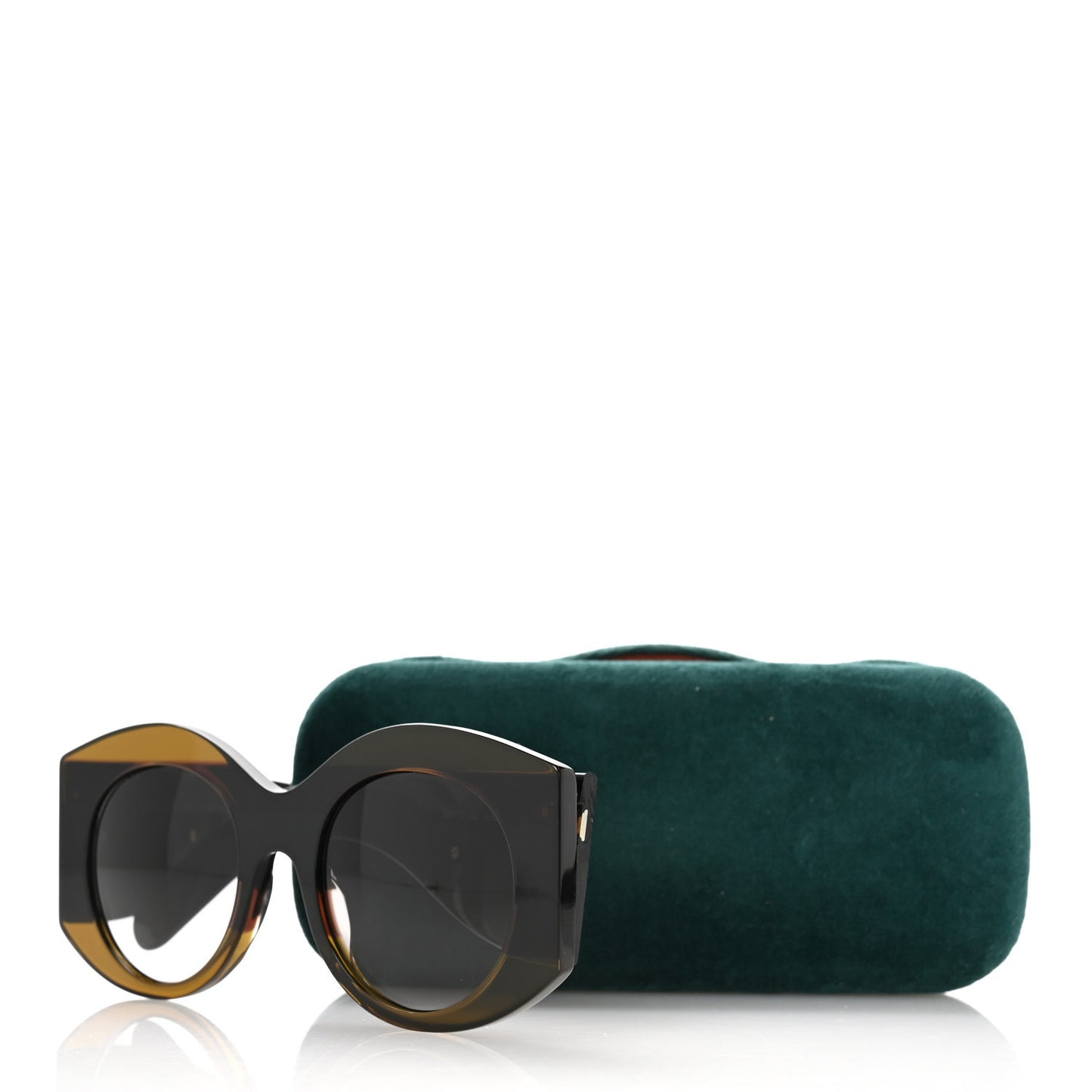 Acetate Round Frame Sunglasses GG0177S Brown