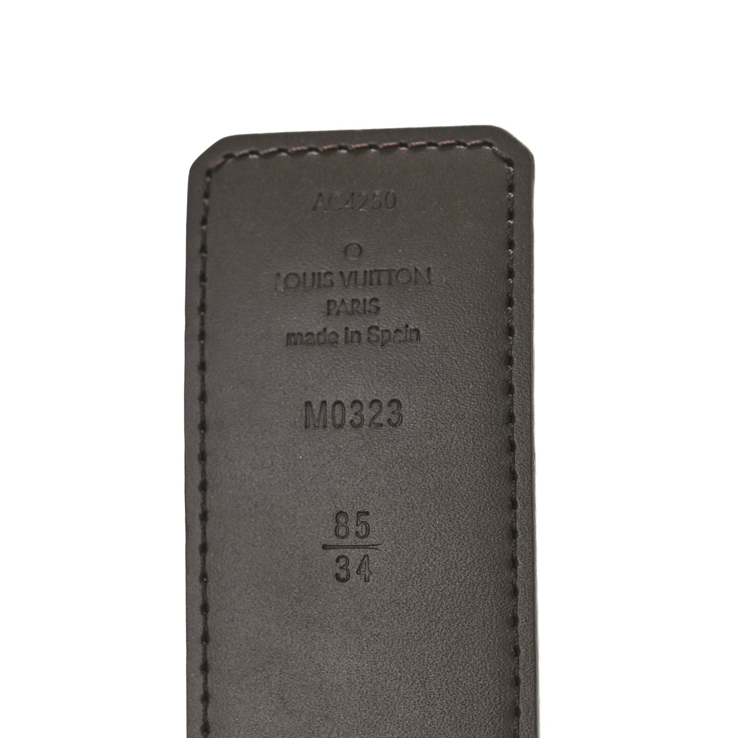 Calfskin Monogram 30mm LV Initiales Reversible Belt 85 34 Brown