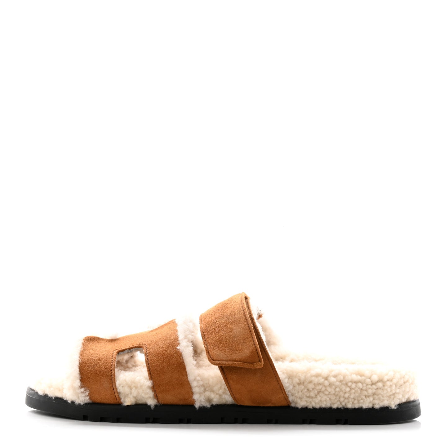 Suede Goatskin Woolskin Womens Chypre Sandals 36 Naturel Ecru