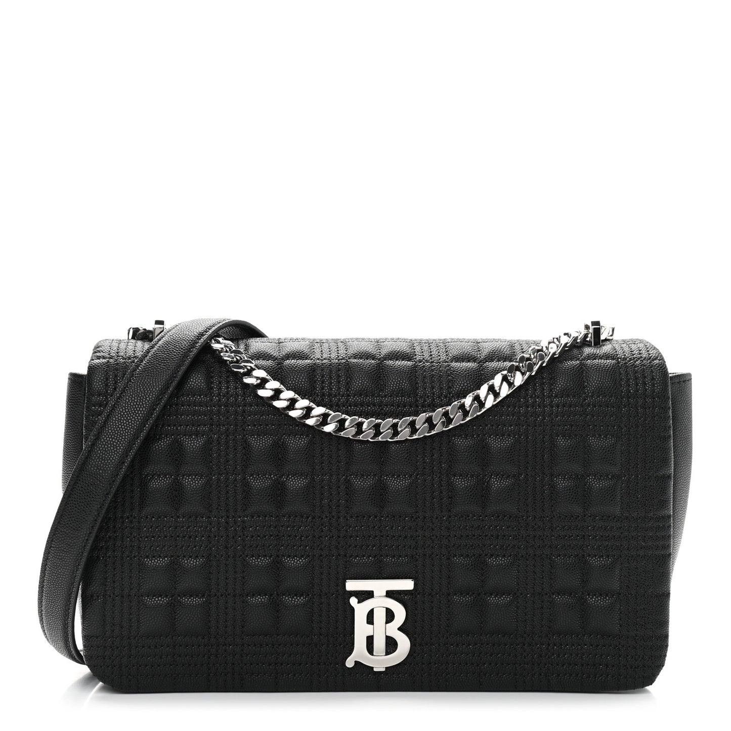 Lambskin Quilted Medium Lola Bag Black