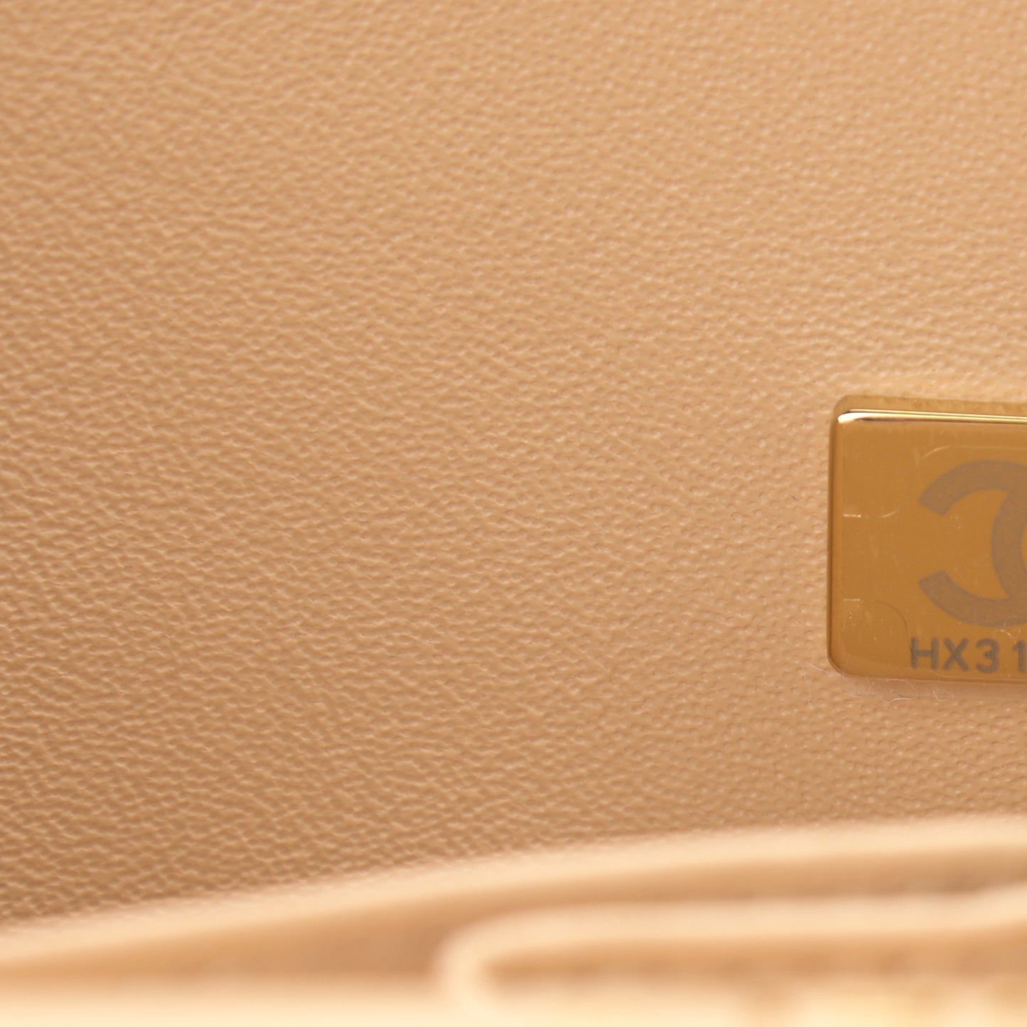 Caviar Quilted Small Double Flap Beige