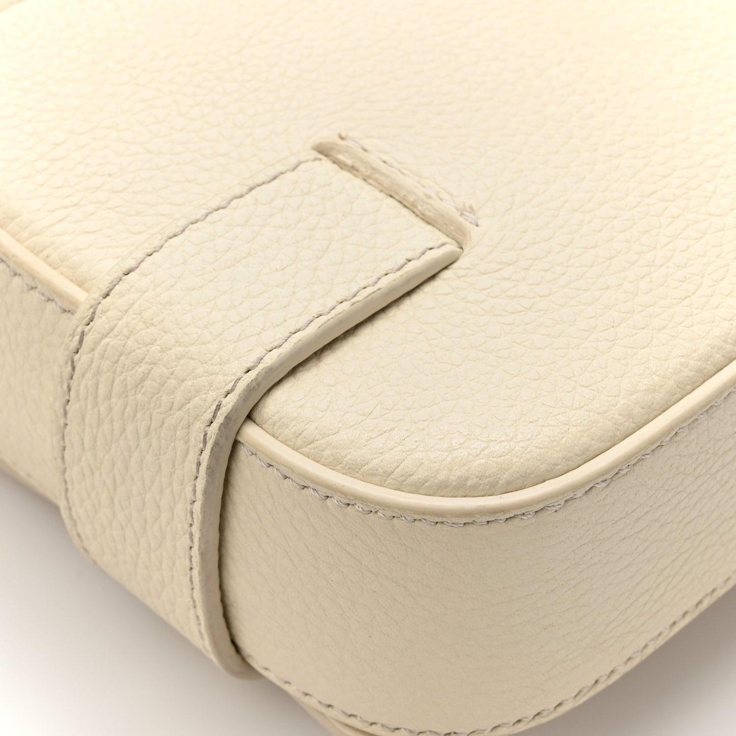 Calfskin Gancini Twins Crossbody Bag White