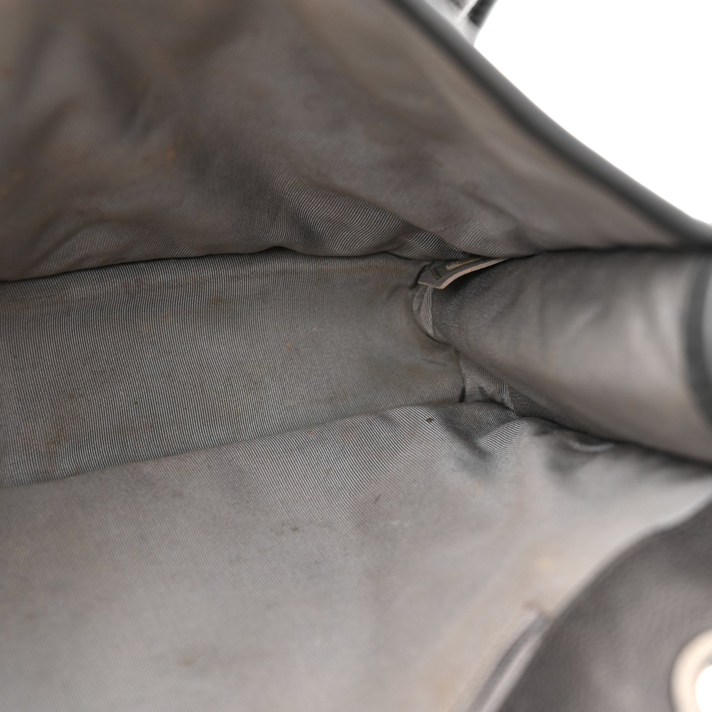 Caviar Quilted Large French Riviera Flap Dark Grey