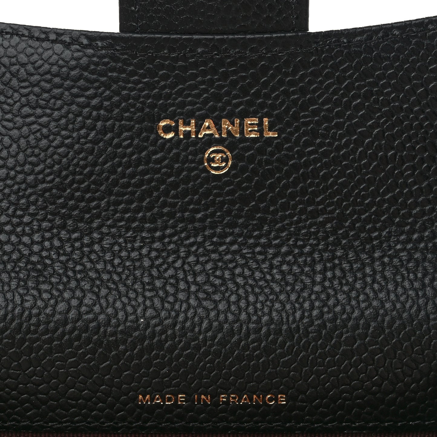 Caviar Quilted Flap Card Holder Wallet Black