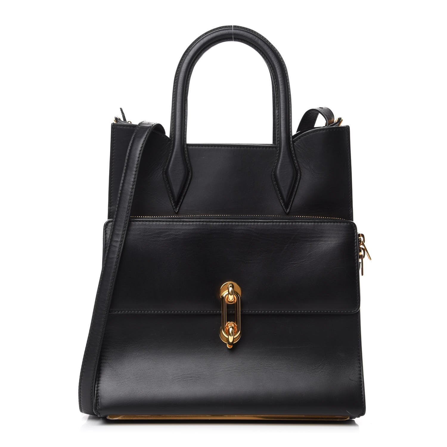 Balenciaga Calfskin Maillon Shoulder Bag Black 1 of 11