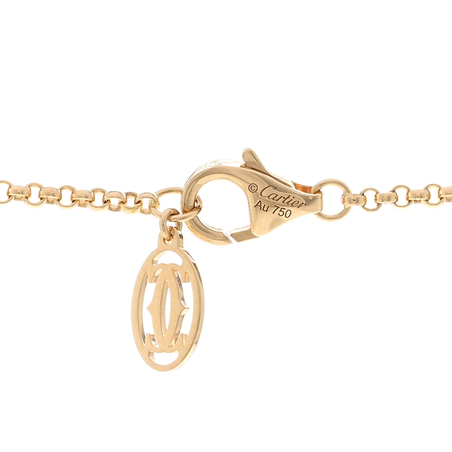 18K Yellow Gold Diamond Black Onyx Les Berlingots de Cartier Medium Necklace