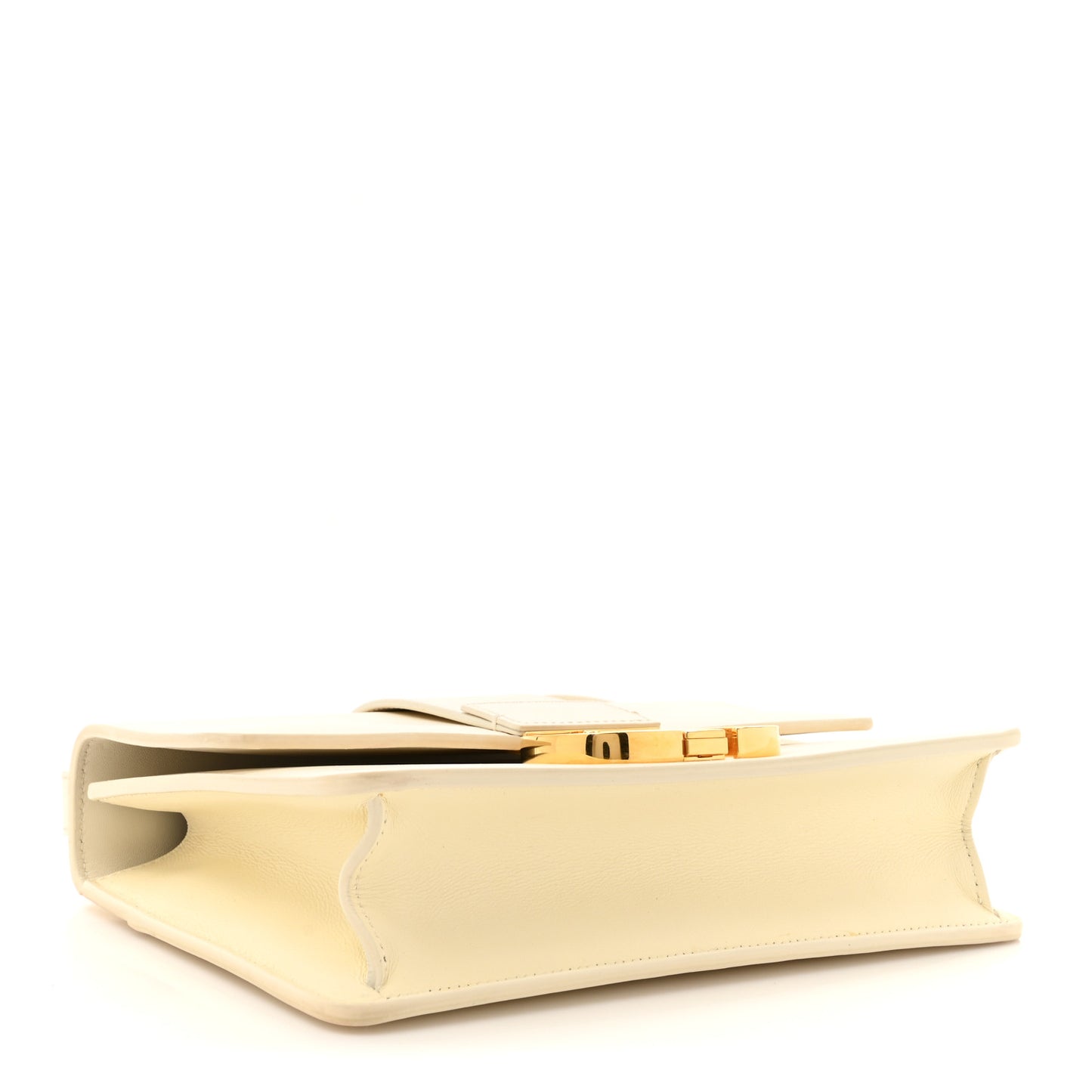 Grained Calfskin 30 Montaigne Flap Bag White