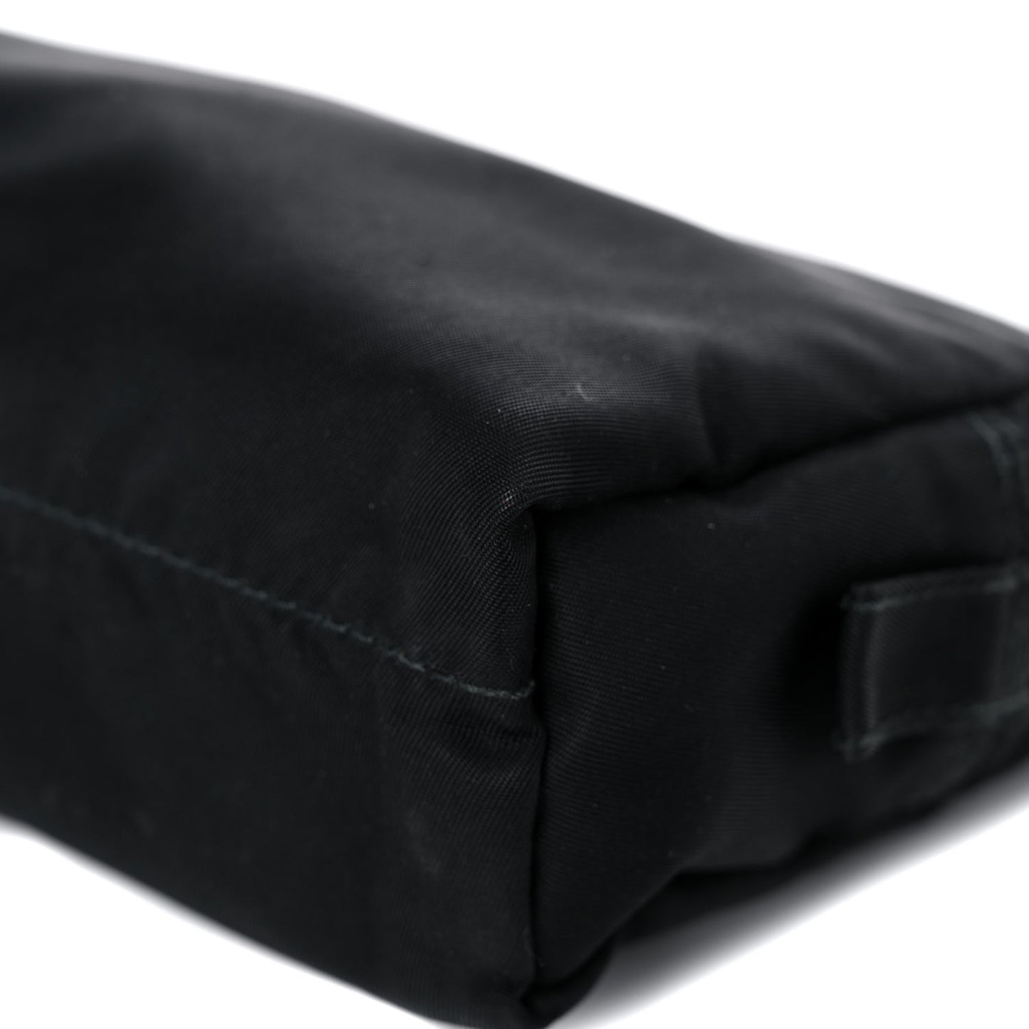 Nylon Tessuto Cosmetic Pouch Black