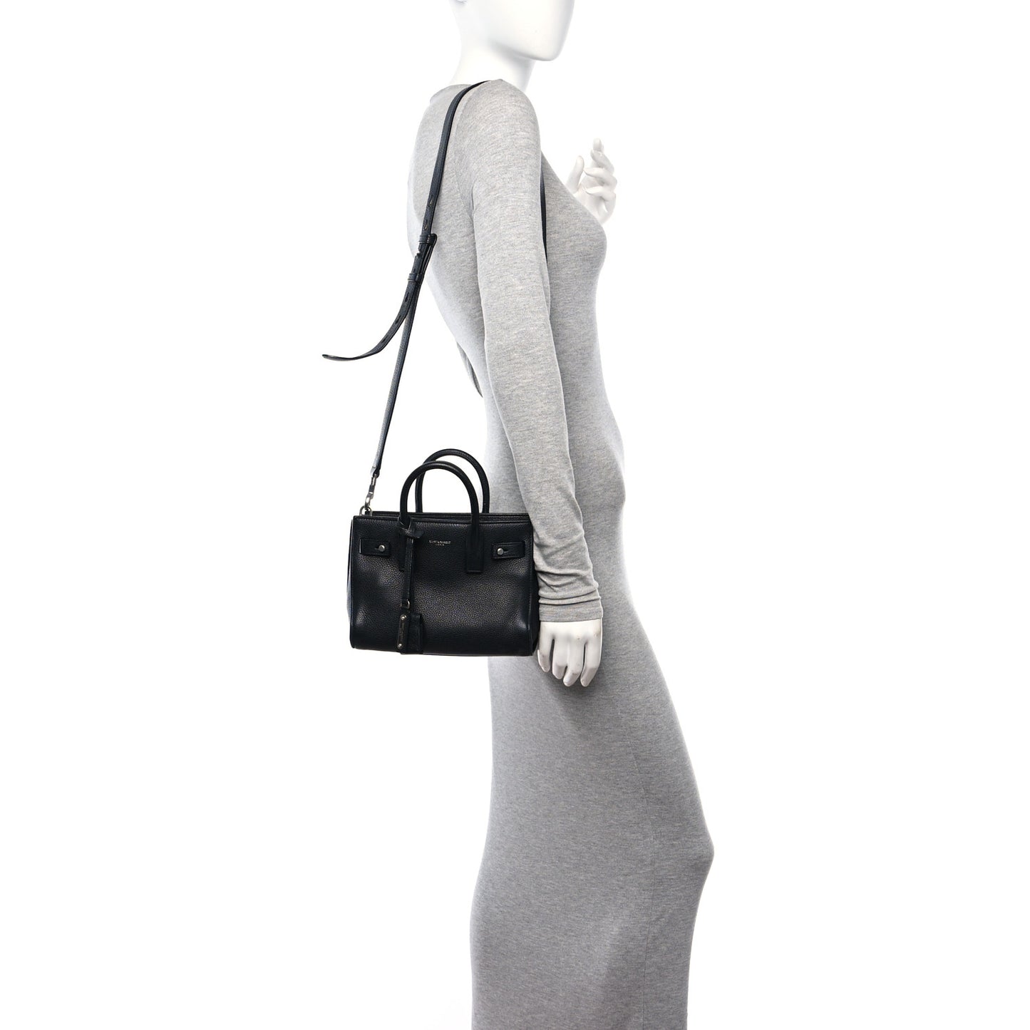 Grained Calfskin Nano Sac De Jour Souple Black