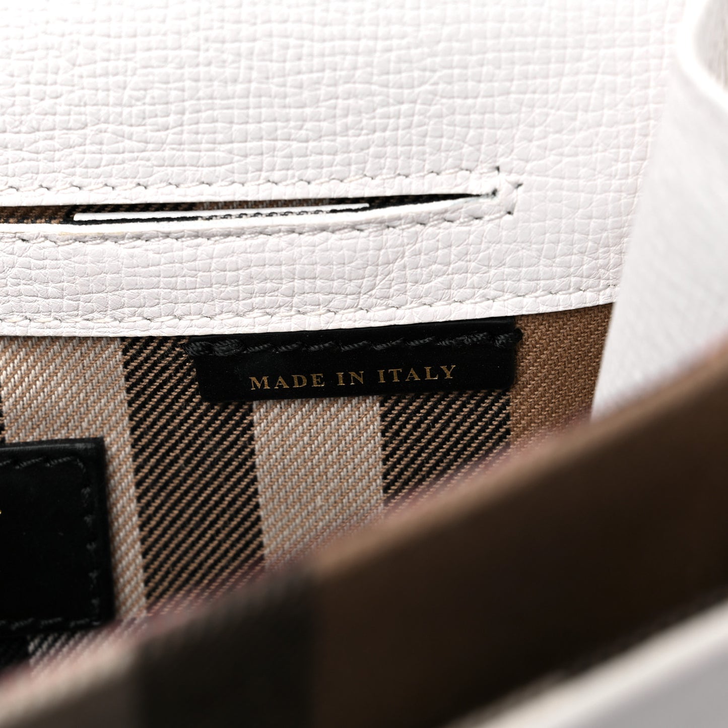 Grainy Calfskin Broguing Tassel Small Macken Crossbody Bag Chalk White