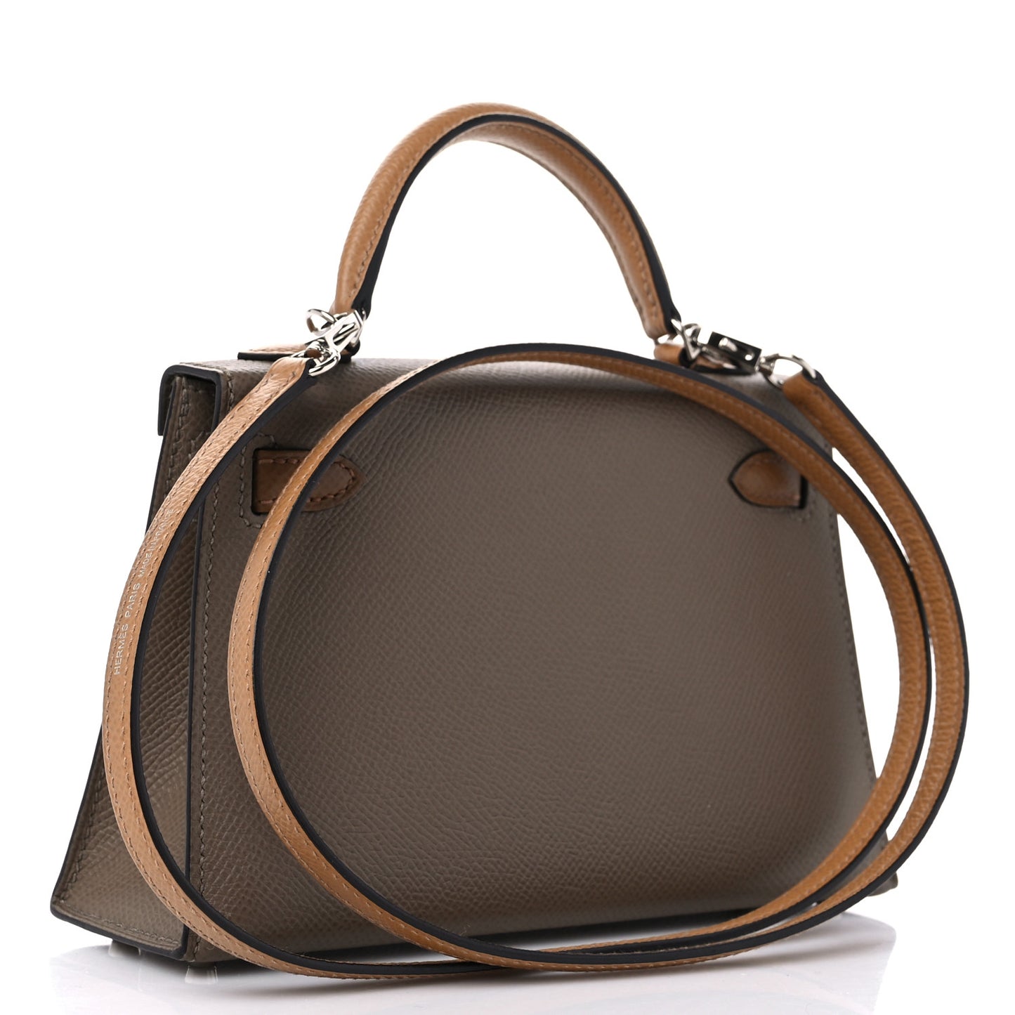 Epsom Mini Kelly Sellier 20 Etoupe Alezan Biscuit
