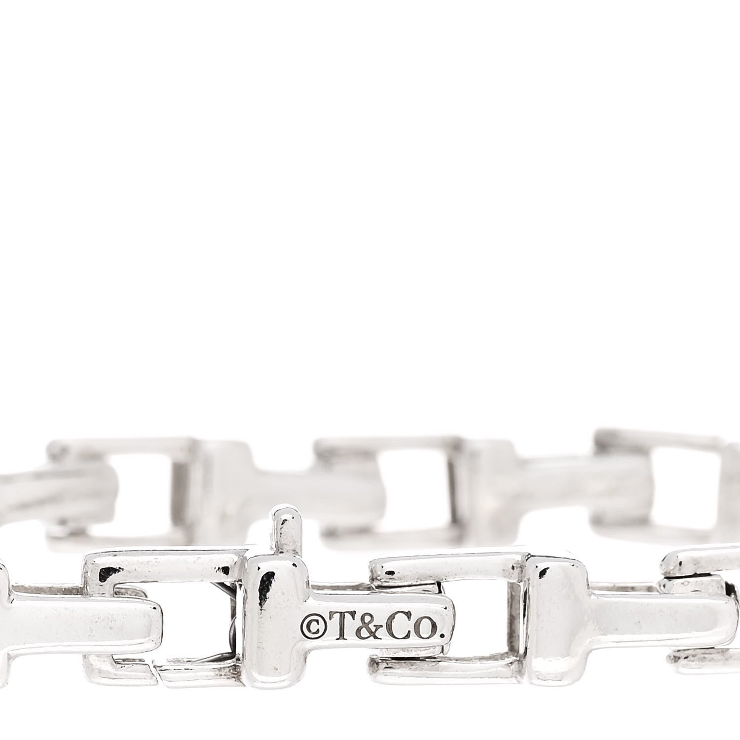 Tiffany Sterling Silver Narrow T Chain Bracelet 3 of 4