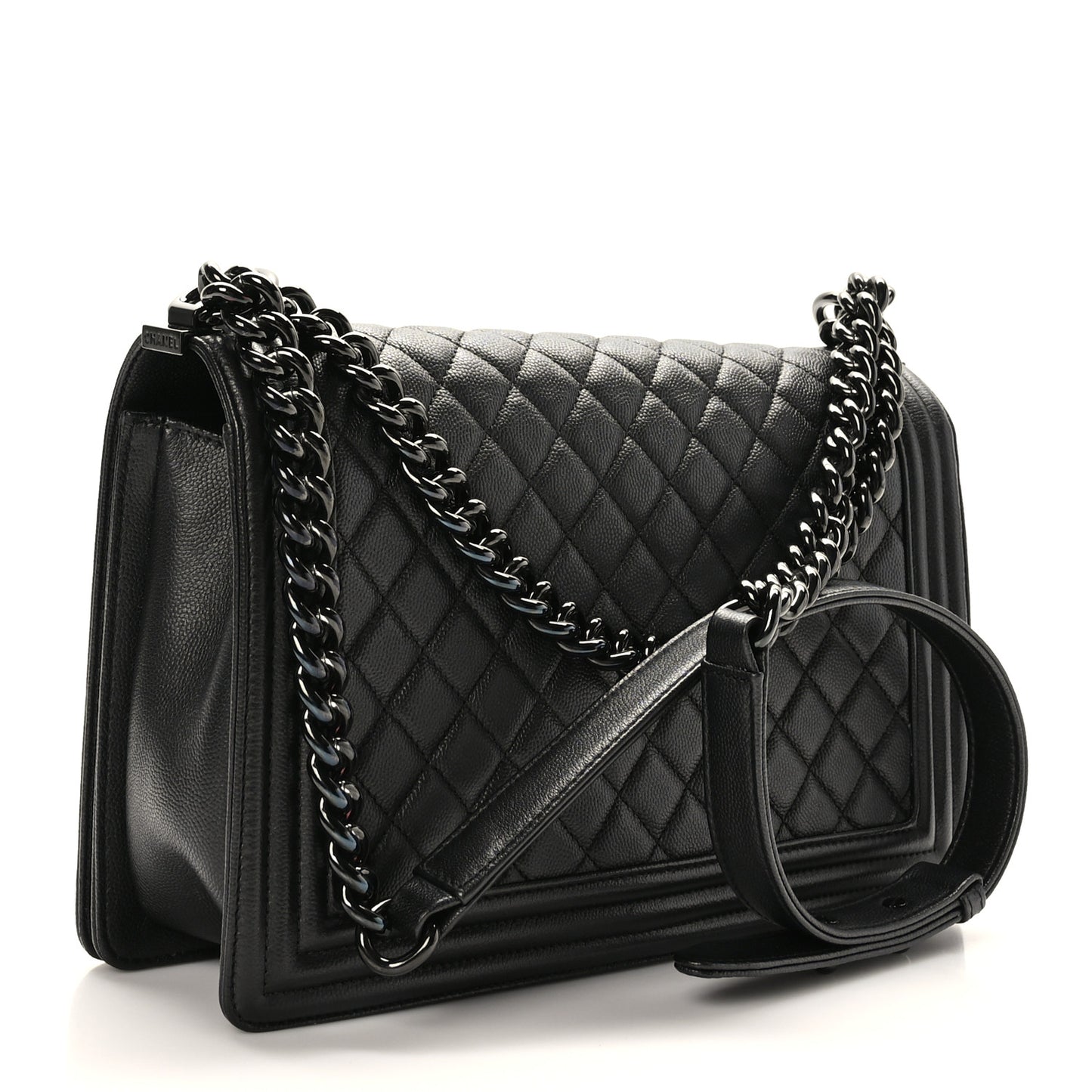 Caviar Quilted New Medium Boy Flap So Black