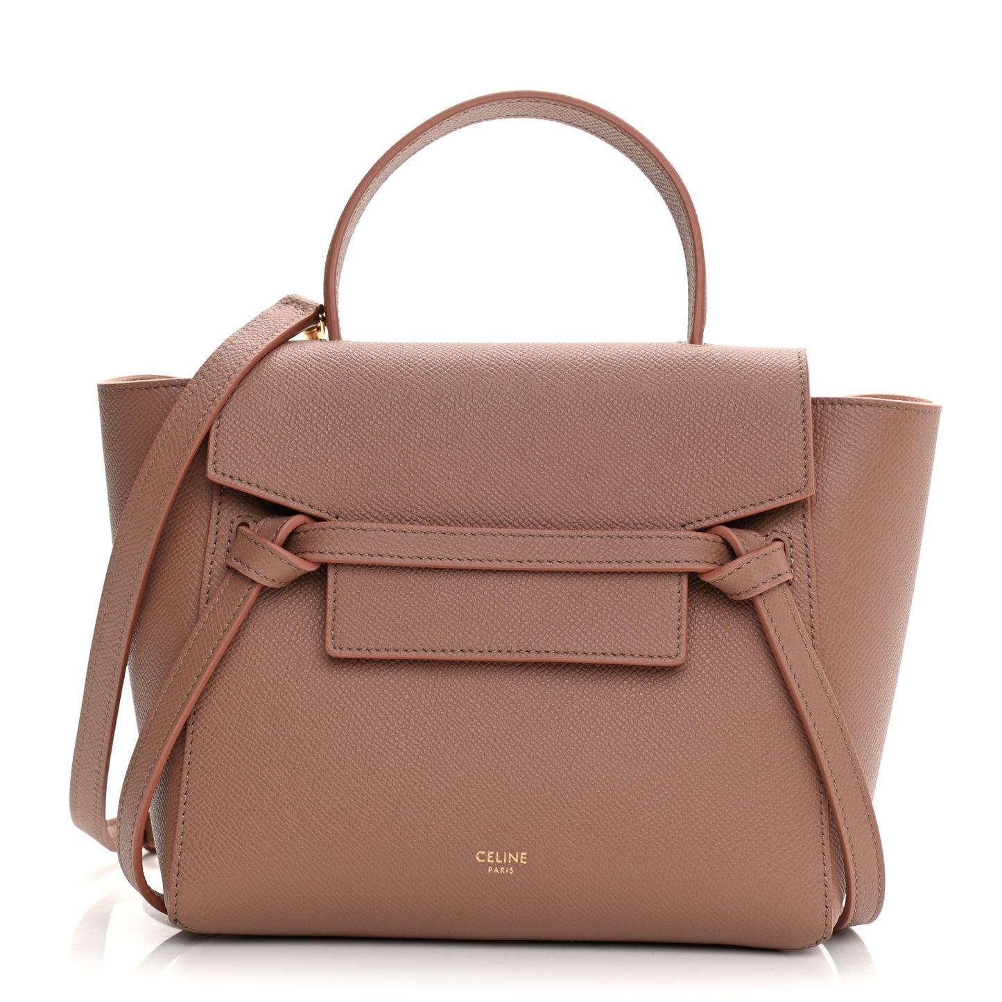 Grained Calfskin Nano Belt Bag Antique Rose