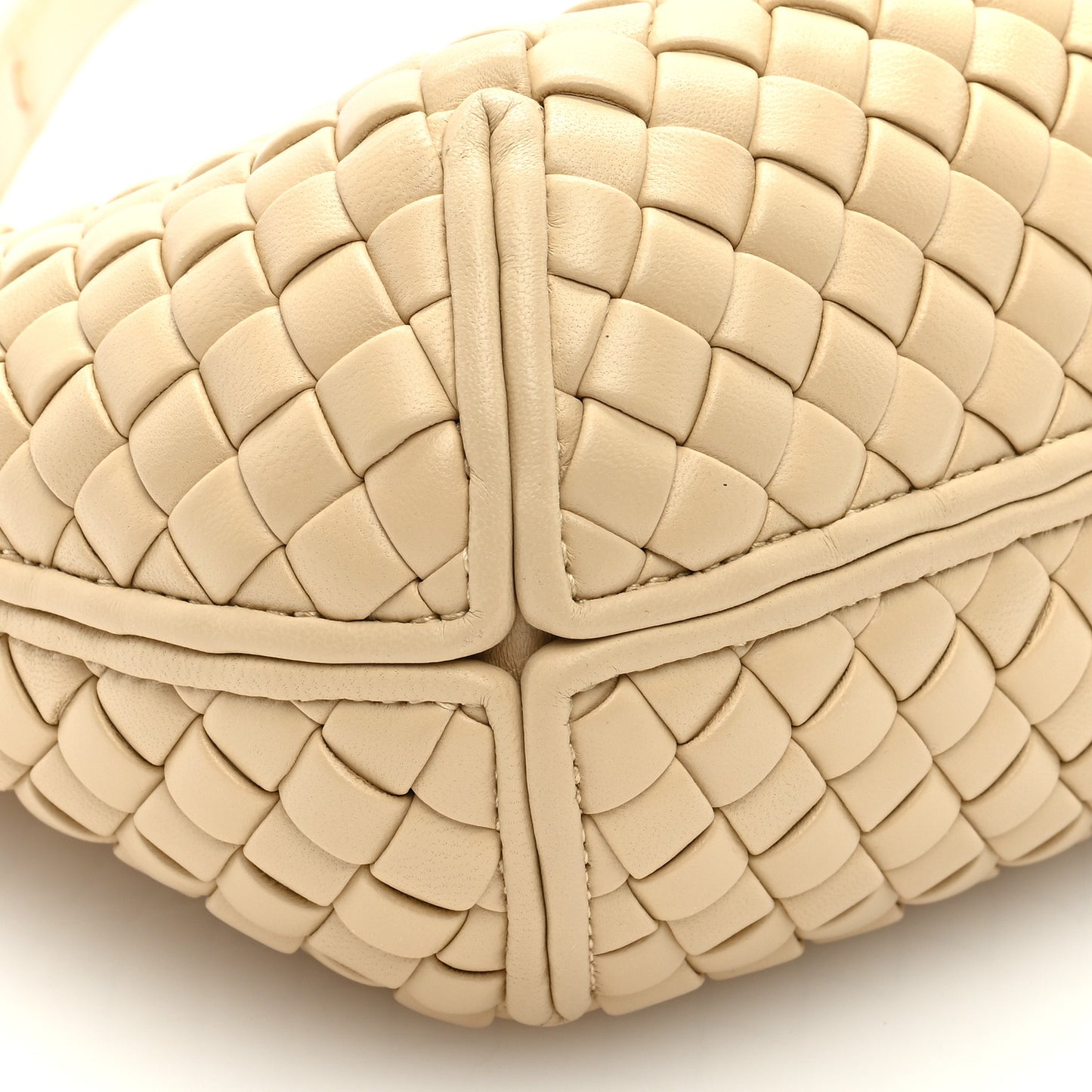 Nappa Intrecciato Small Clicker Shoulder Bag Porridge