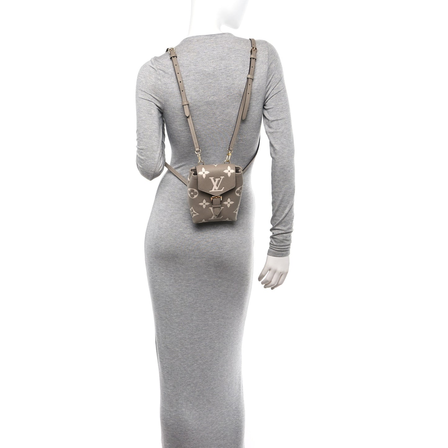 Empreinte Monogram Giant Tiny Backpack Tourterelle Cream