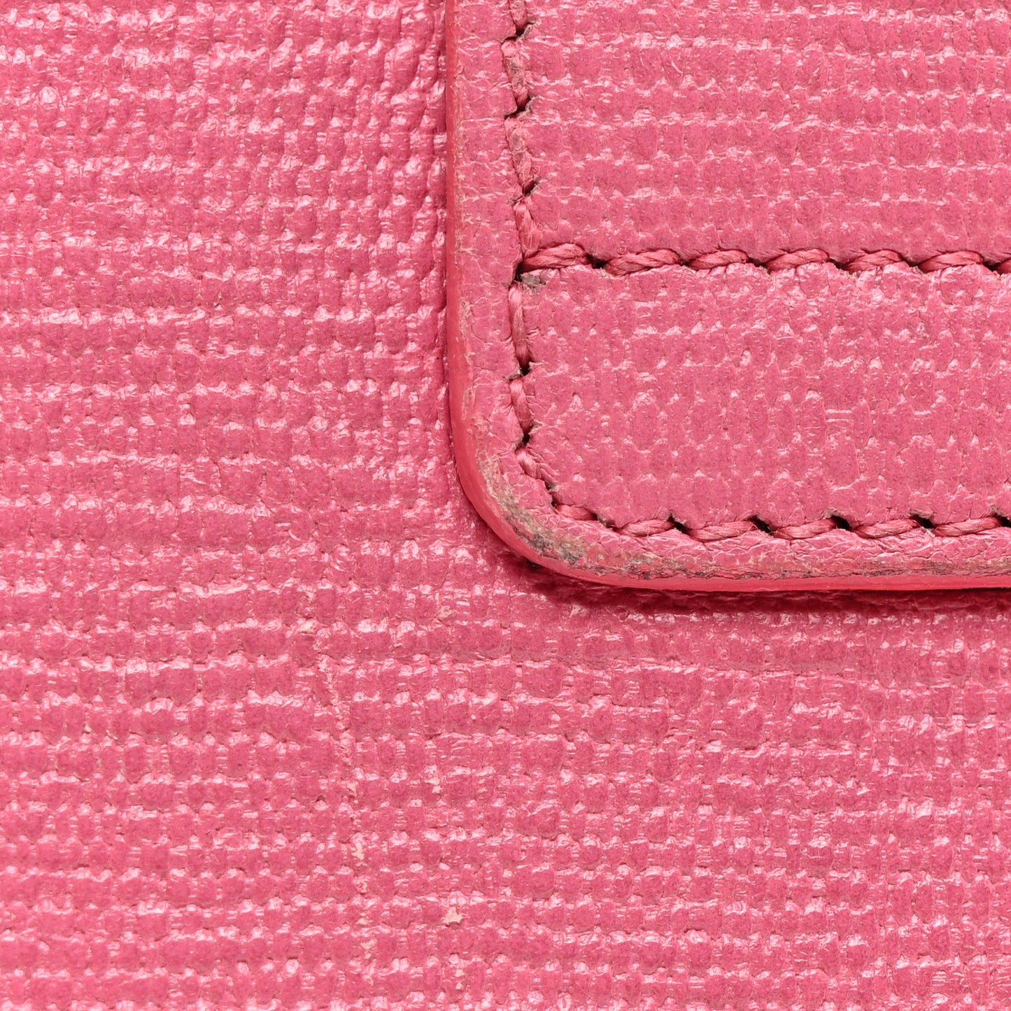 Textured Calfskin Y Ligne Clutch Fuchsia