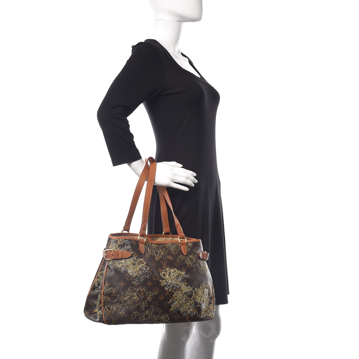 Louis Vuitton Monogram Dentelle Batignolles Horizontal Gold 2 of 14