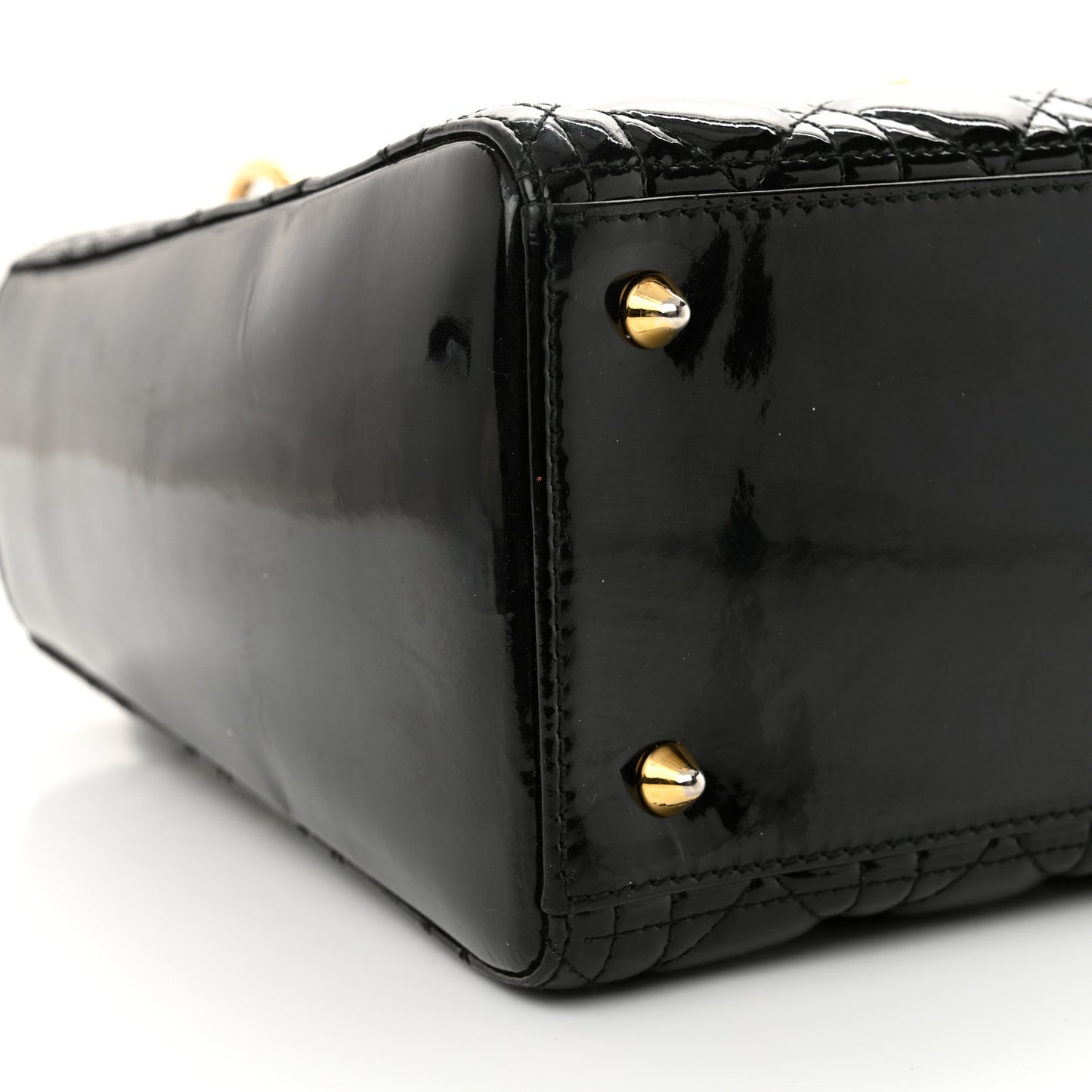 Patent Cannage Medium Lady Dior Black