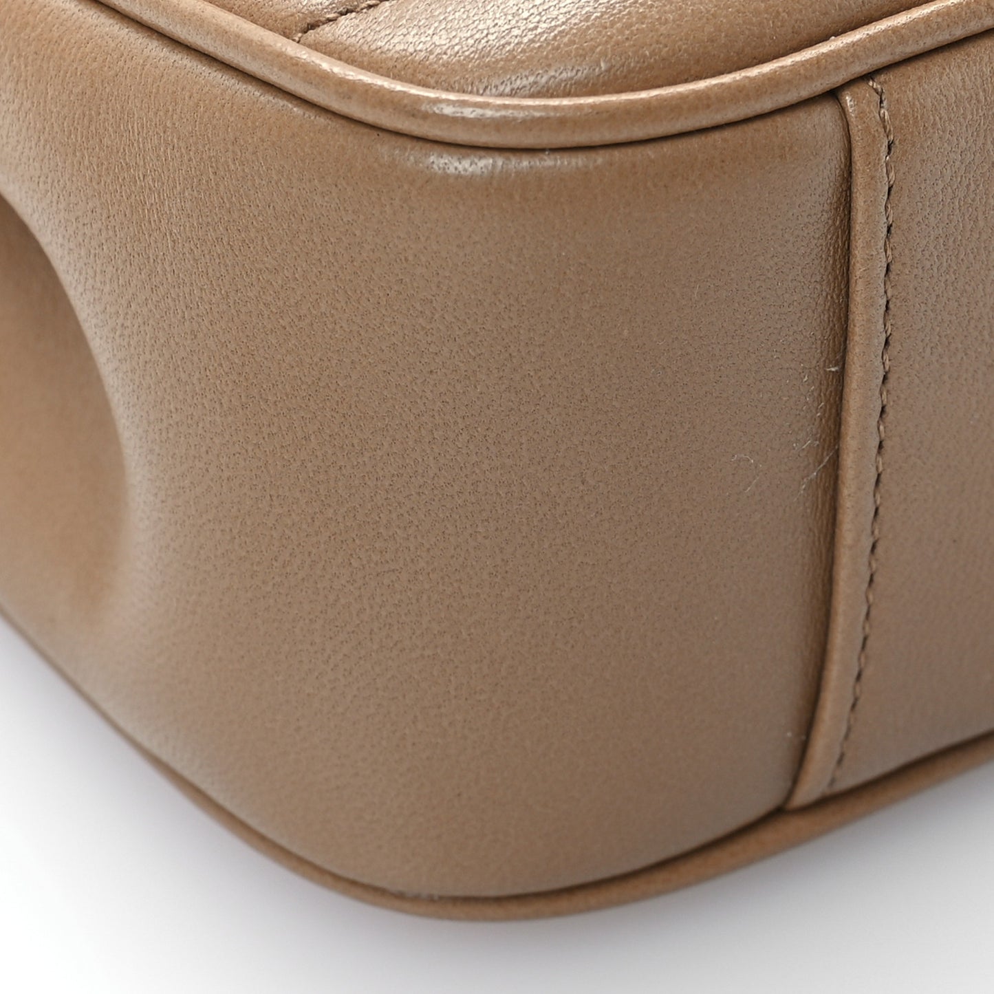 Lambskin Chevron Quilted Small Loulou Bag Natural Tan