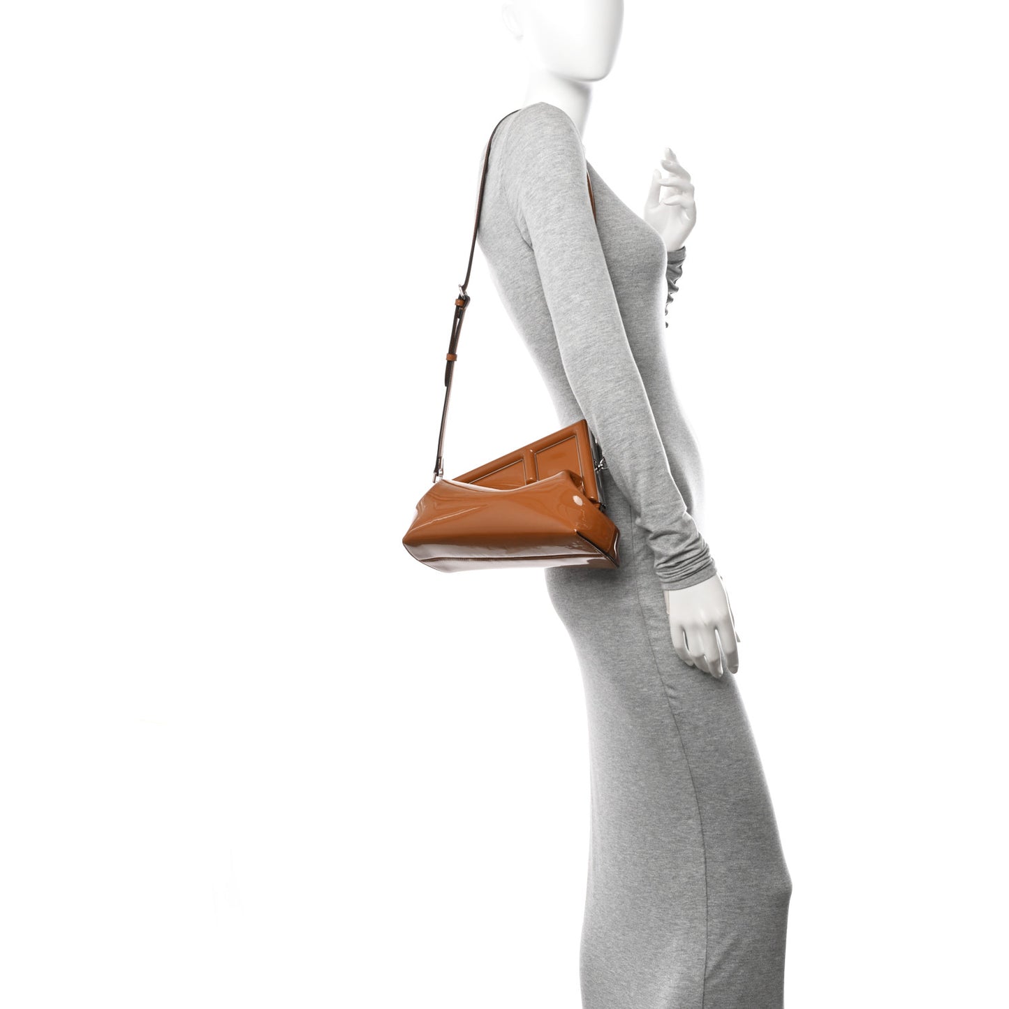 Patent Midi Fendi First Caramello