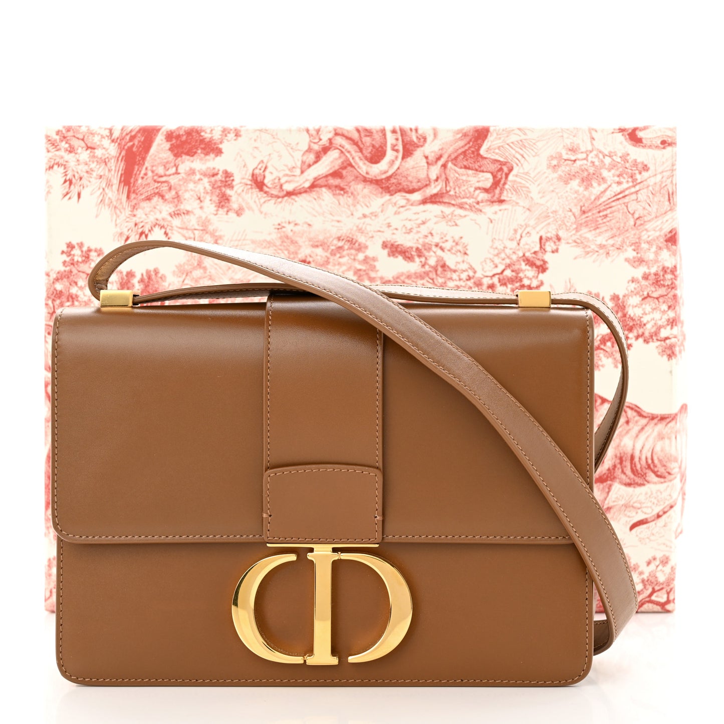 Smooth Calfskin 30 Montaigne Flap Bag Brown