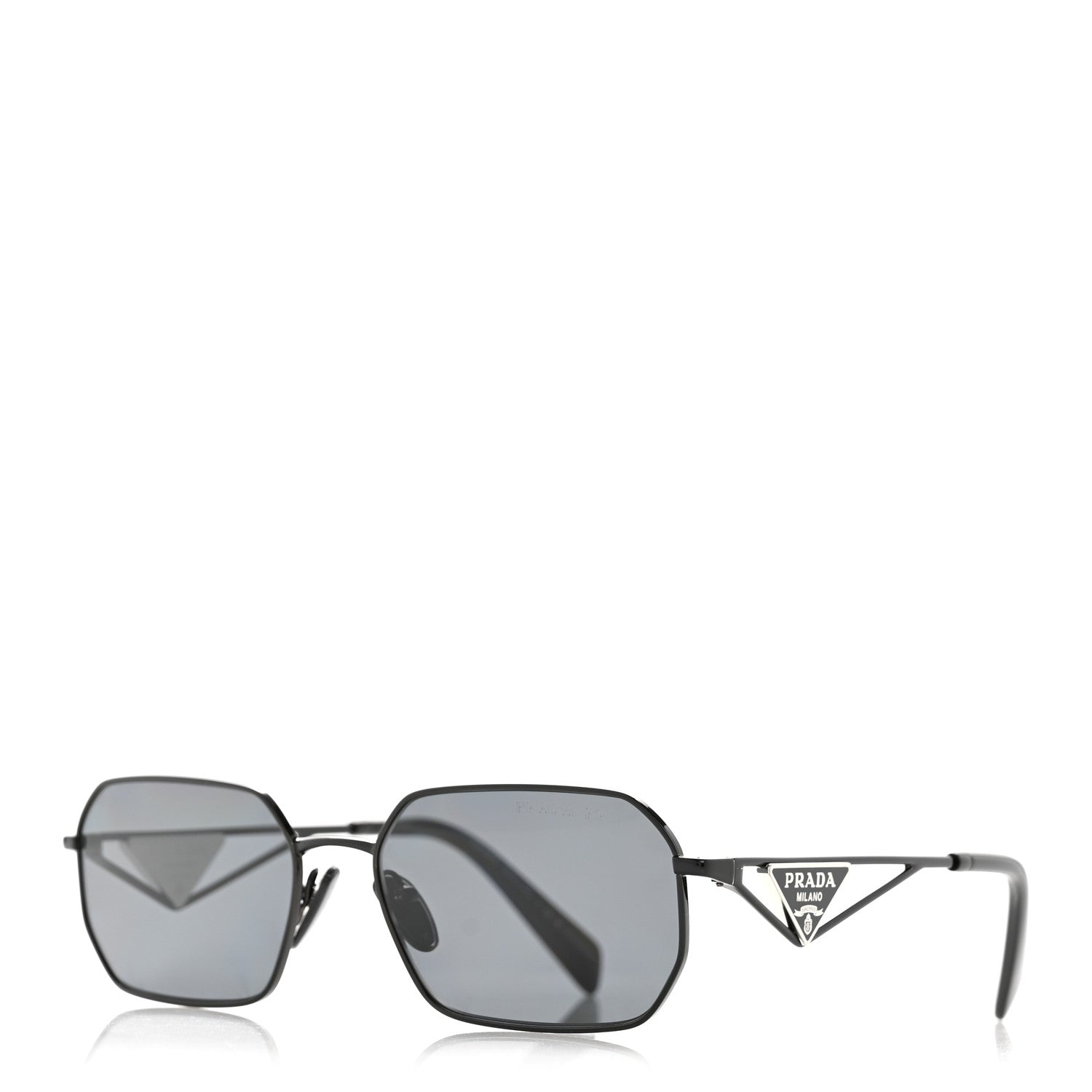 Prada Metal Symbole Triangle Logo Sunglasses SPR A51 Black 1866085 