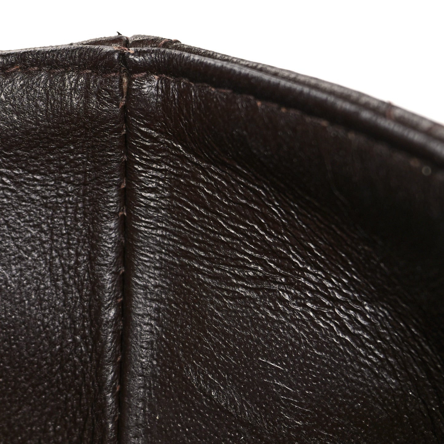 Lambskin Quilted Mini Square Flap Bag Dark Brown