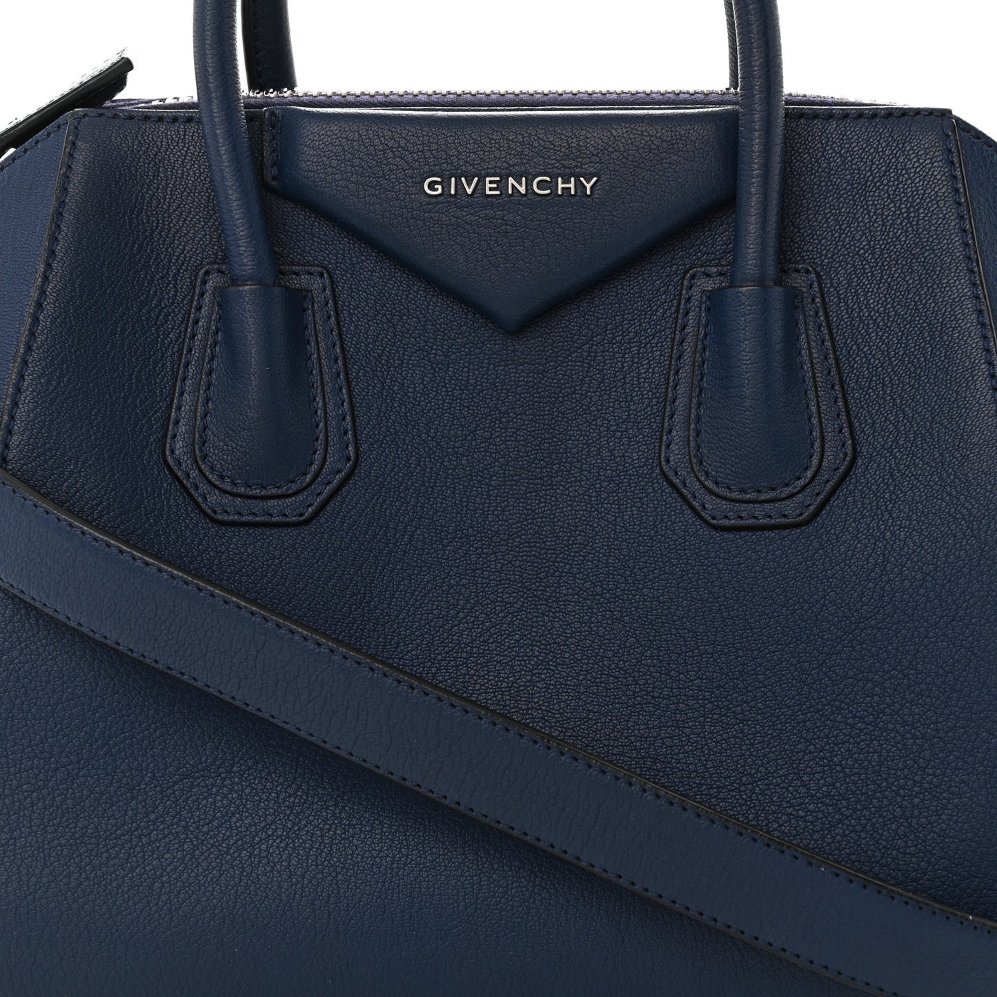 Sugar Goatskin Small Antigona Navy