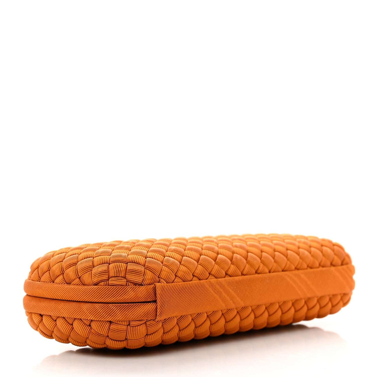 Bottega Veneta Satin Intreccio Impero Ayers Stretch Knot Clutch Orange 4 of 6