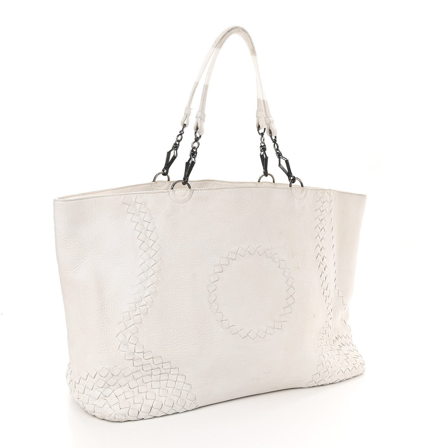 Nappa Intrecciato Tote White