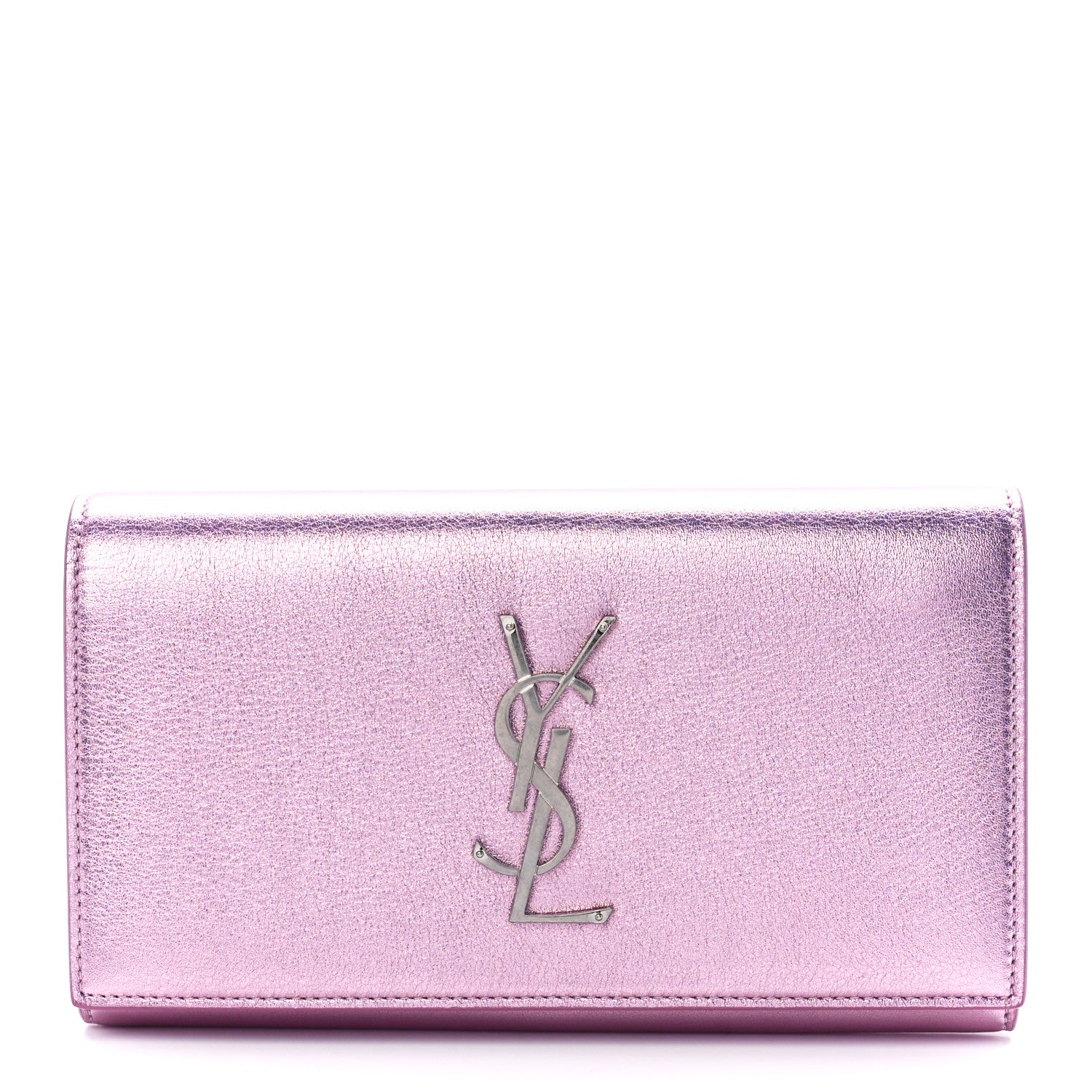 Saint Laurent Metallic Calfskin Classic Monogram Cassandre Wallet