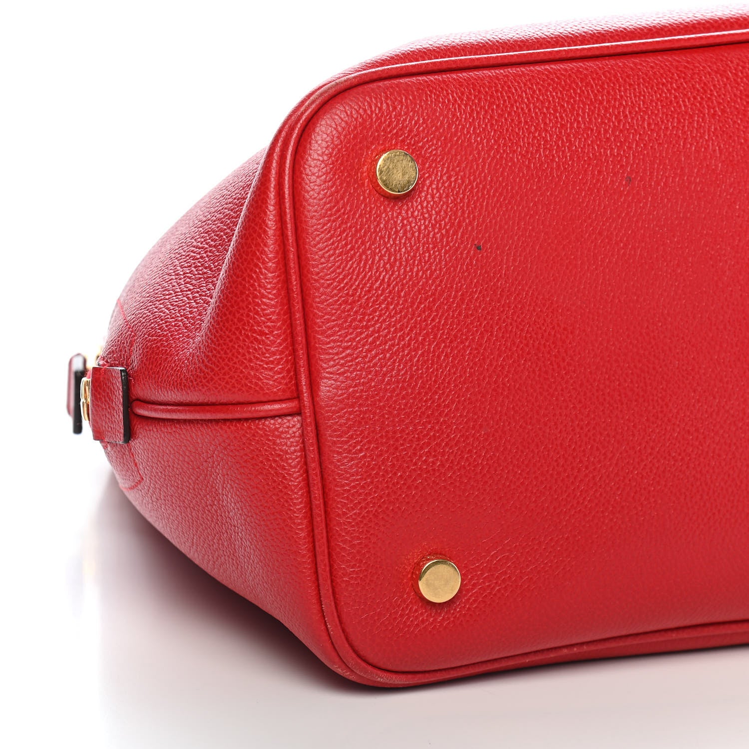 Tom Ford Pebbled Calfskin Jennifer Zip Tote Flame Red 7 of 9