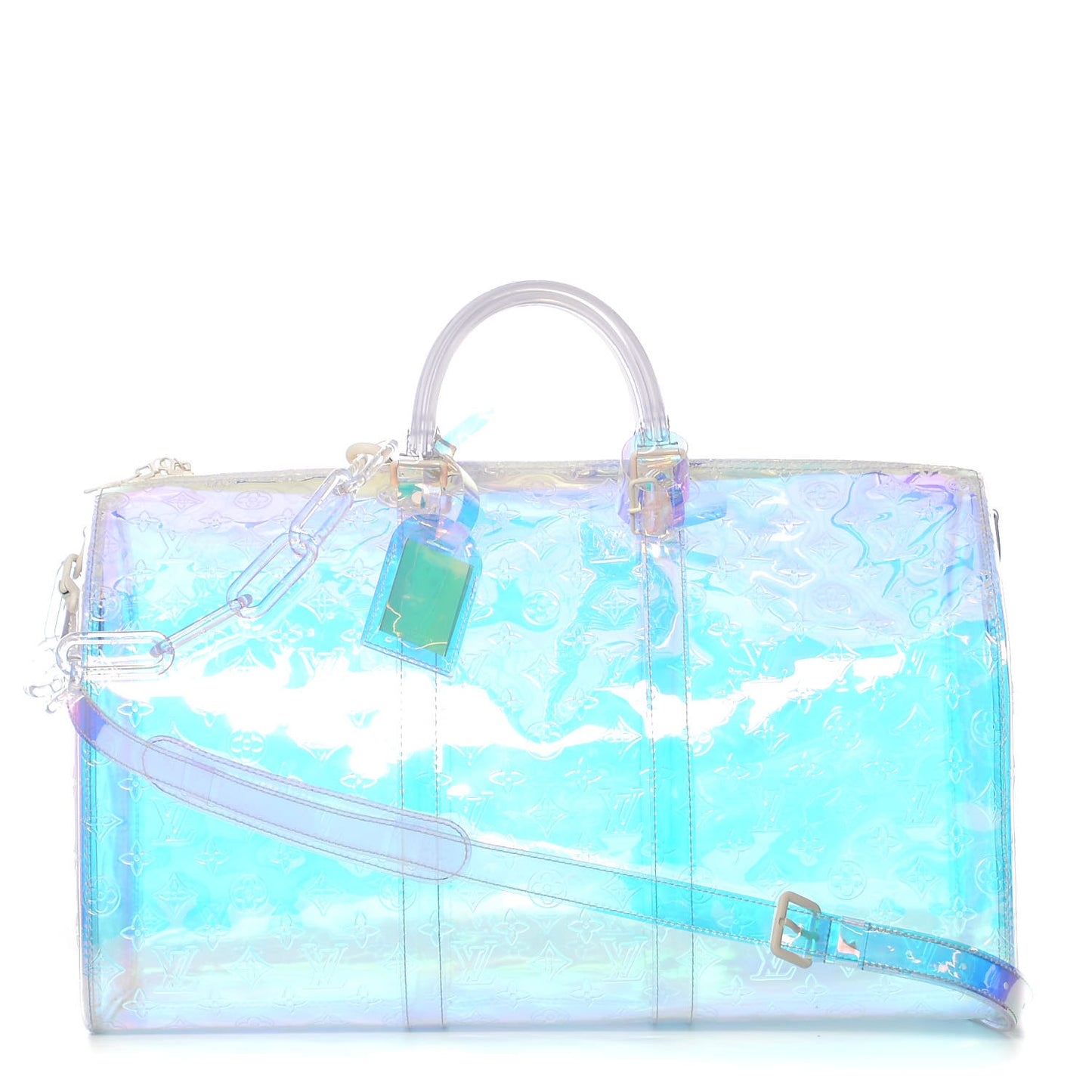 PVC Monogram Keepall Bandouliere 50 Iridescent Prism