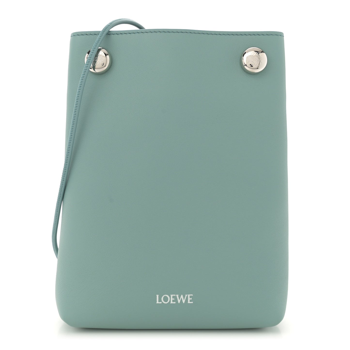 Smooth Calfskin Pebble Pouch Water