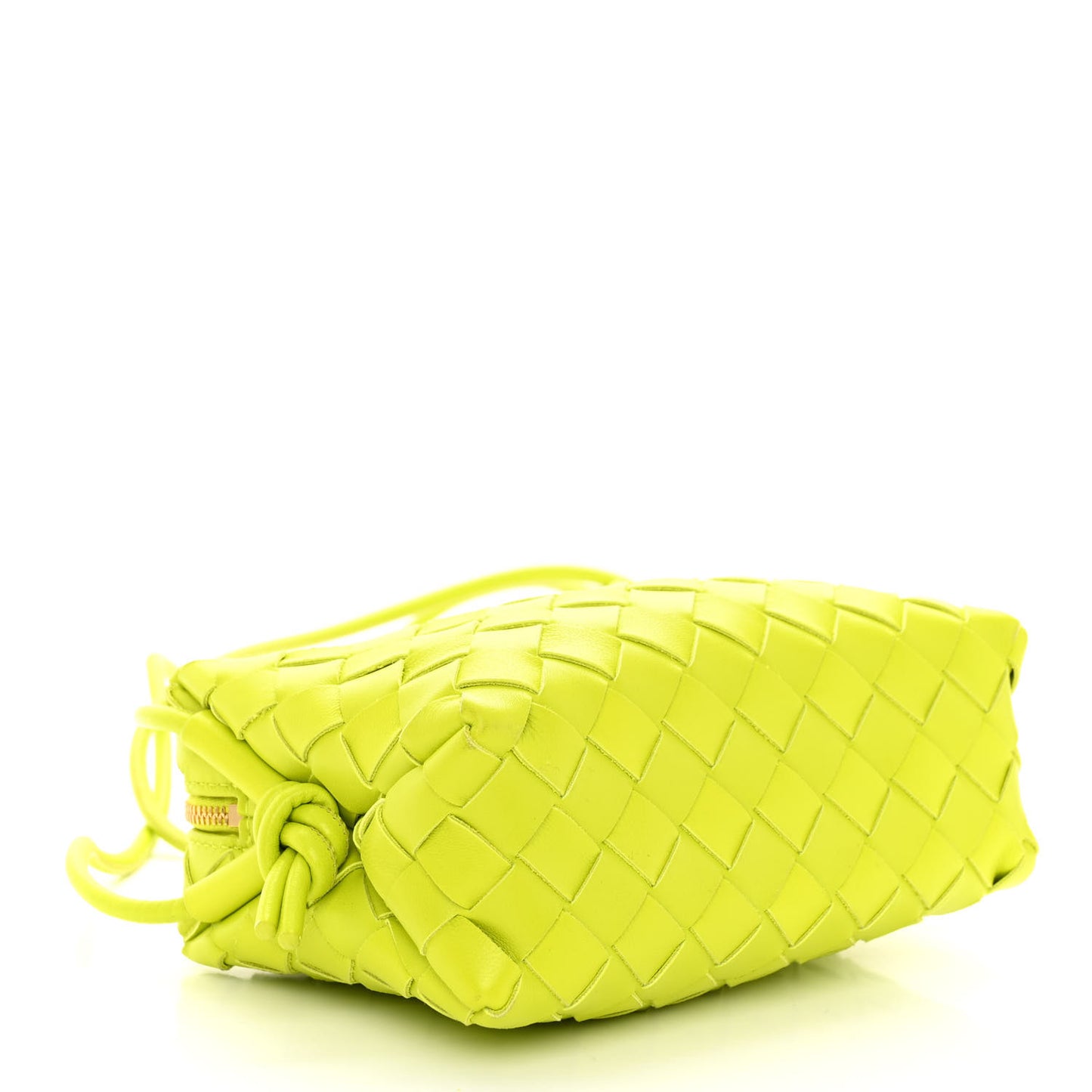 Nappa Intrecciato Mini Loop Camera Bag Acid Kiwi