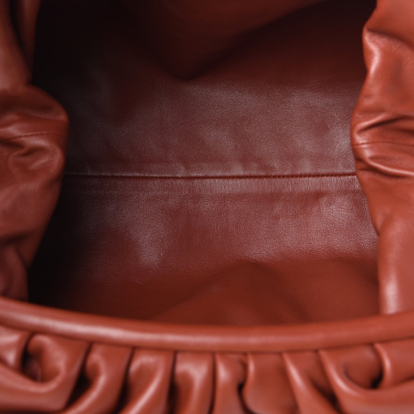 Smooth Butter Calf The Pouch Oversized Clutch Rust