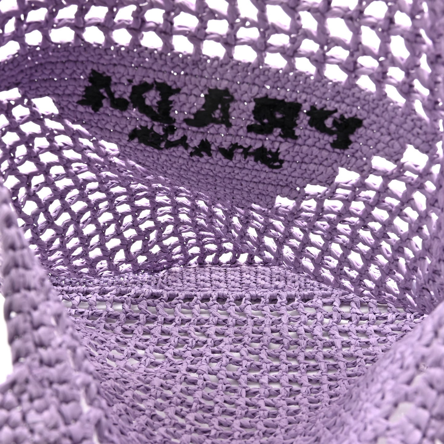Yarn Raffia Effect Crochet Logo Embroidered Tote Bag Lilium