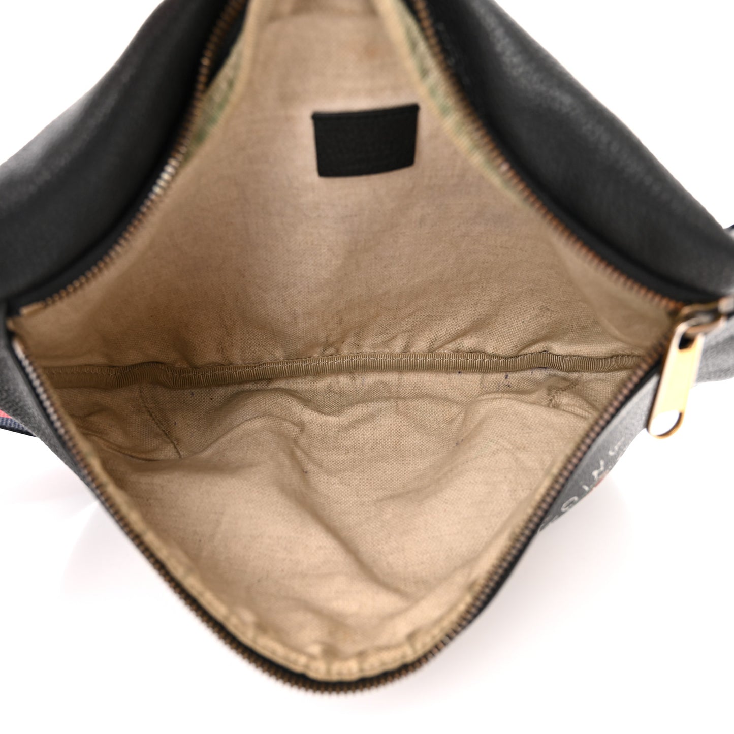 Grained Calfskin Coco Capitan Logo Belt Bag Black