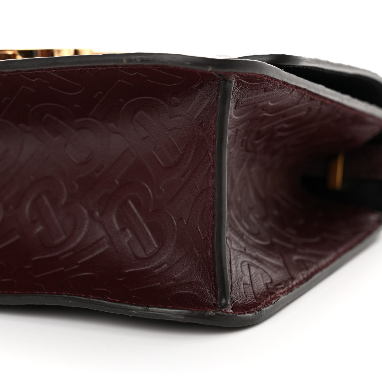 Calfskin Monogram Embossed TB Bag Oxblood