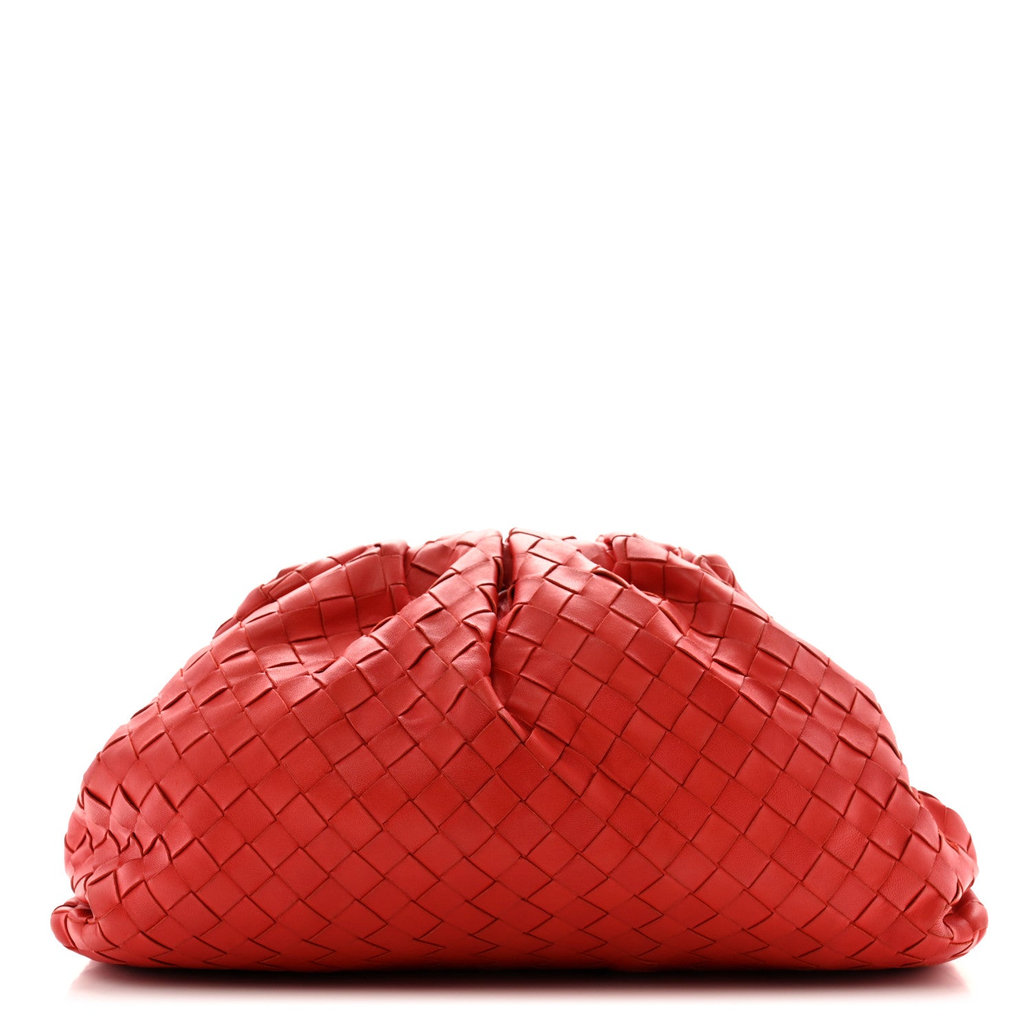 Bottega Veneta Nappa Maxi Intreccio The Pouch Oversized Red 1 of 13