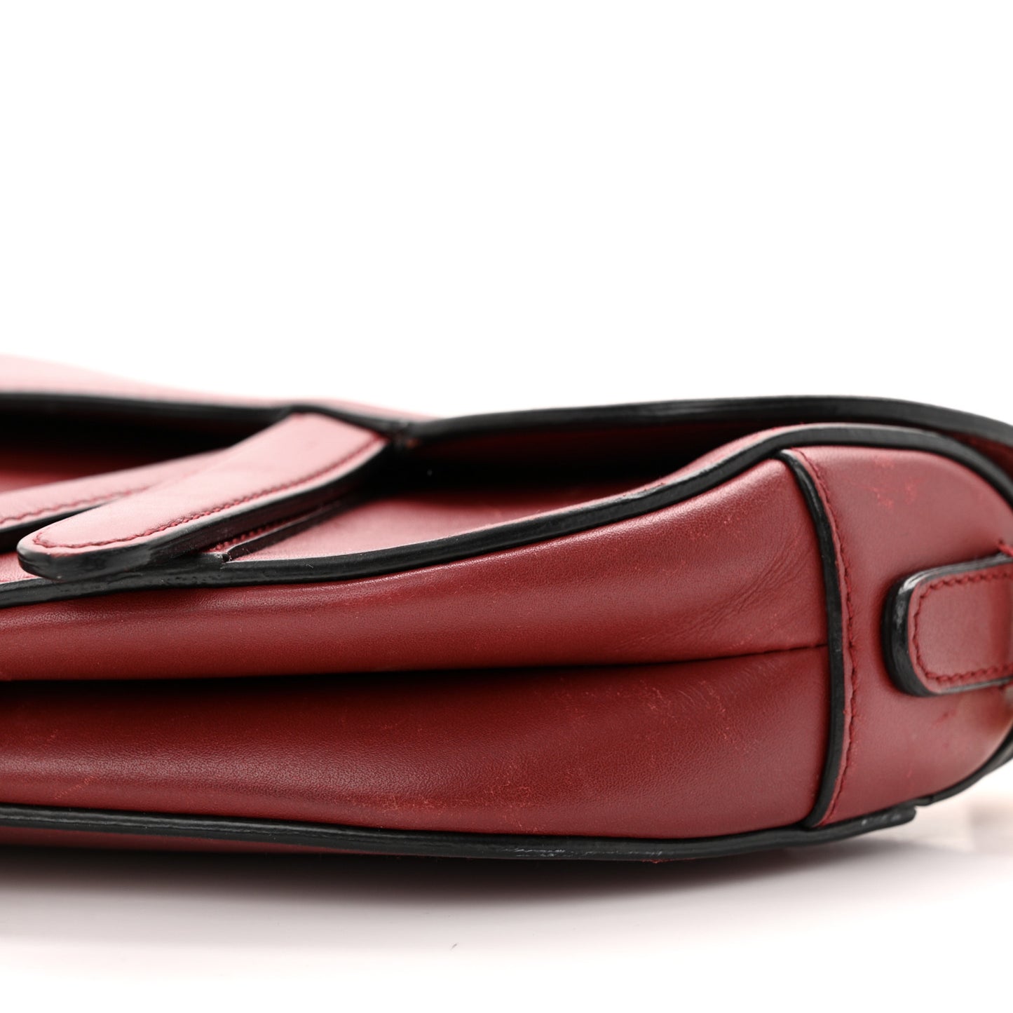 Calfskin Mini Saddle Bag Scarlet