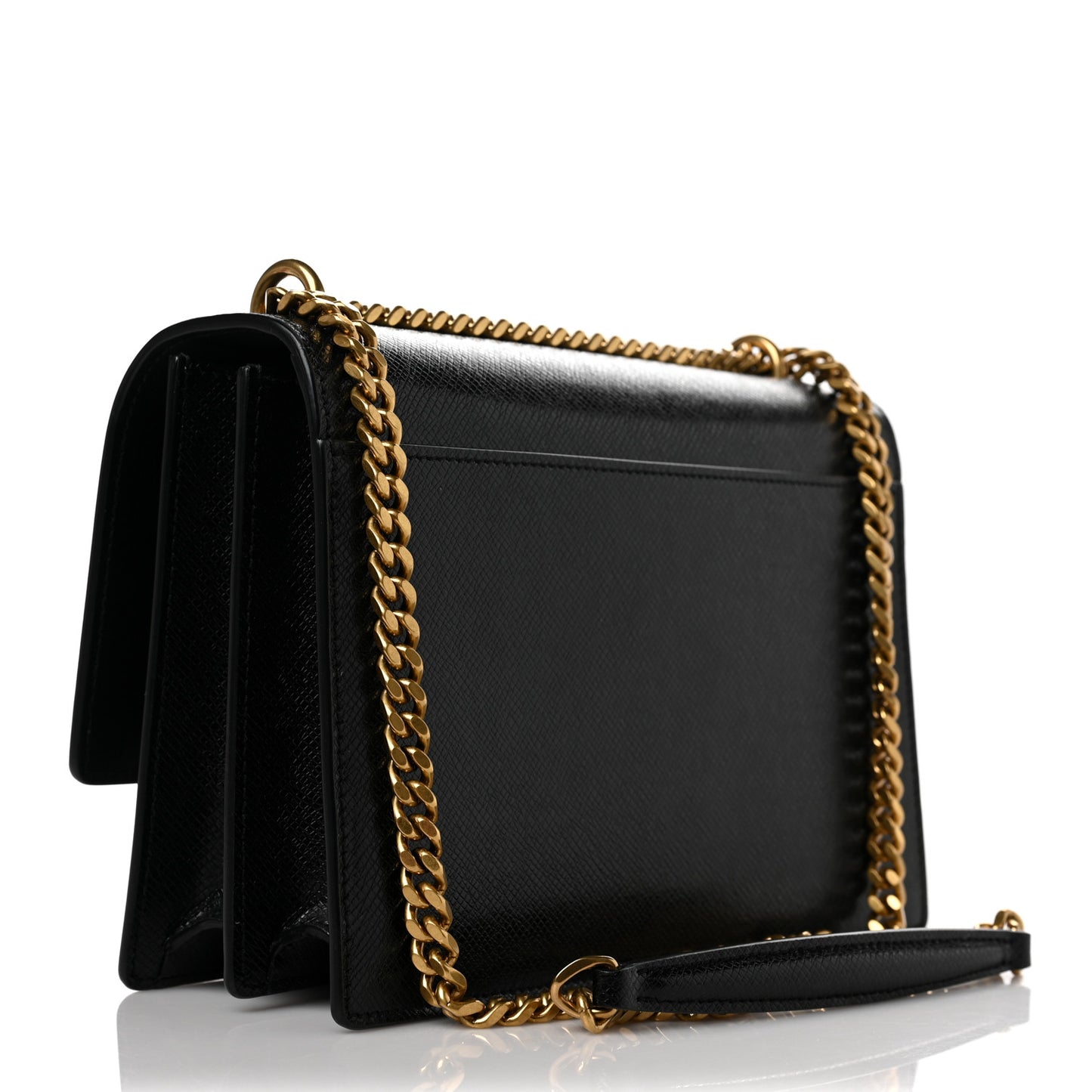 Coated Bark Calfskin Medium Monogram Sunset Black