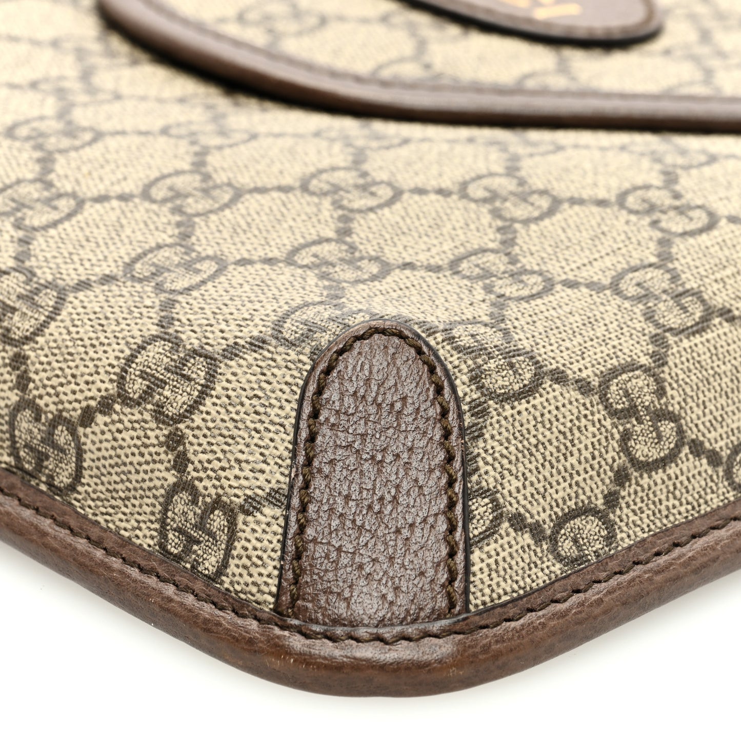 GG Supreme Monogram Web Medium Neo Vintage Flap Messenger Bag Beige New Acero