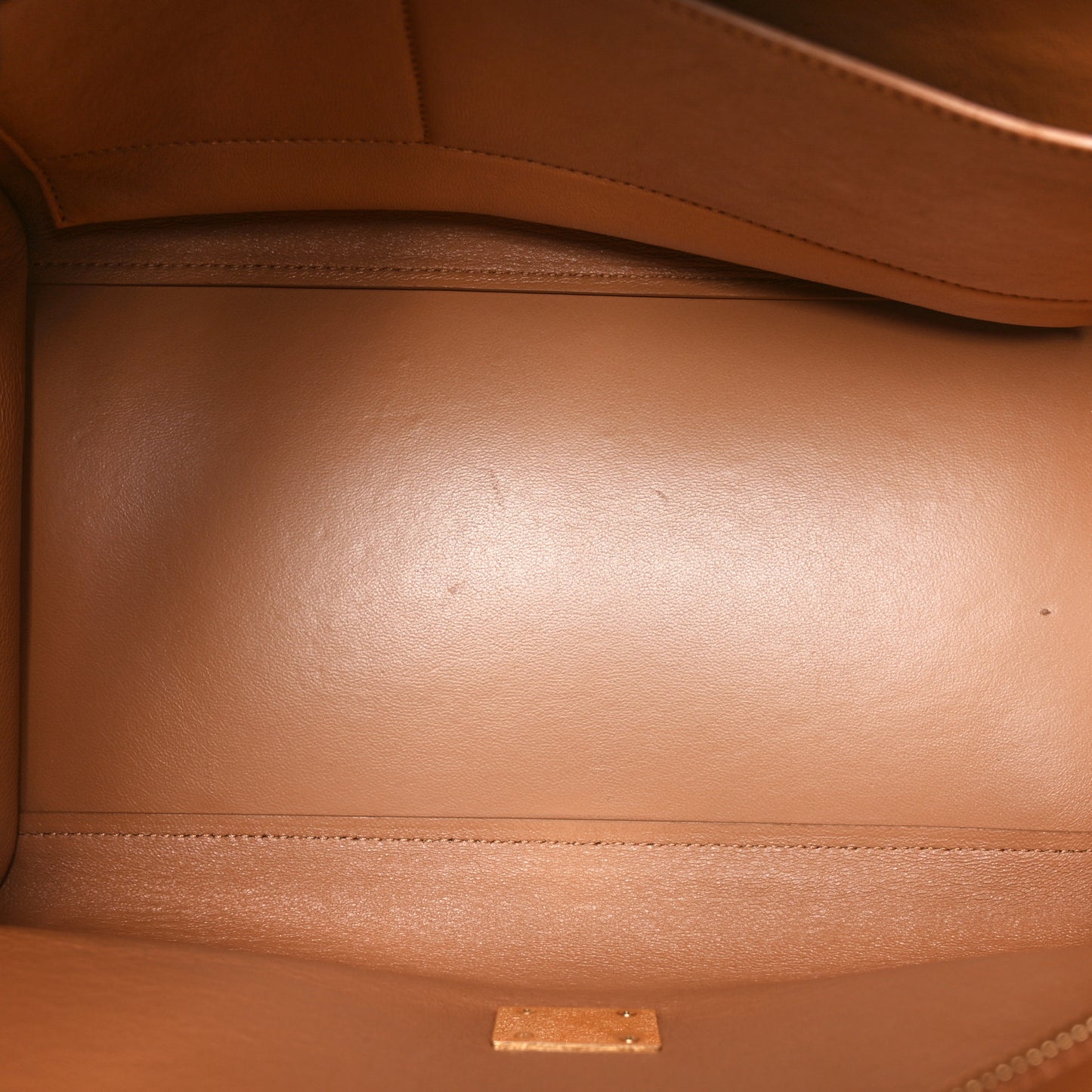 Natural Calfskin Small Trapeze Tan