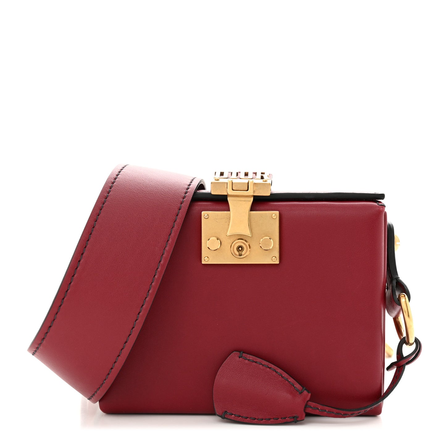 Lambskin Dioraddict Lockbox Red